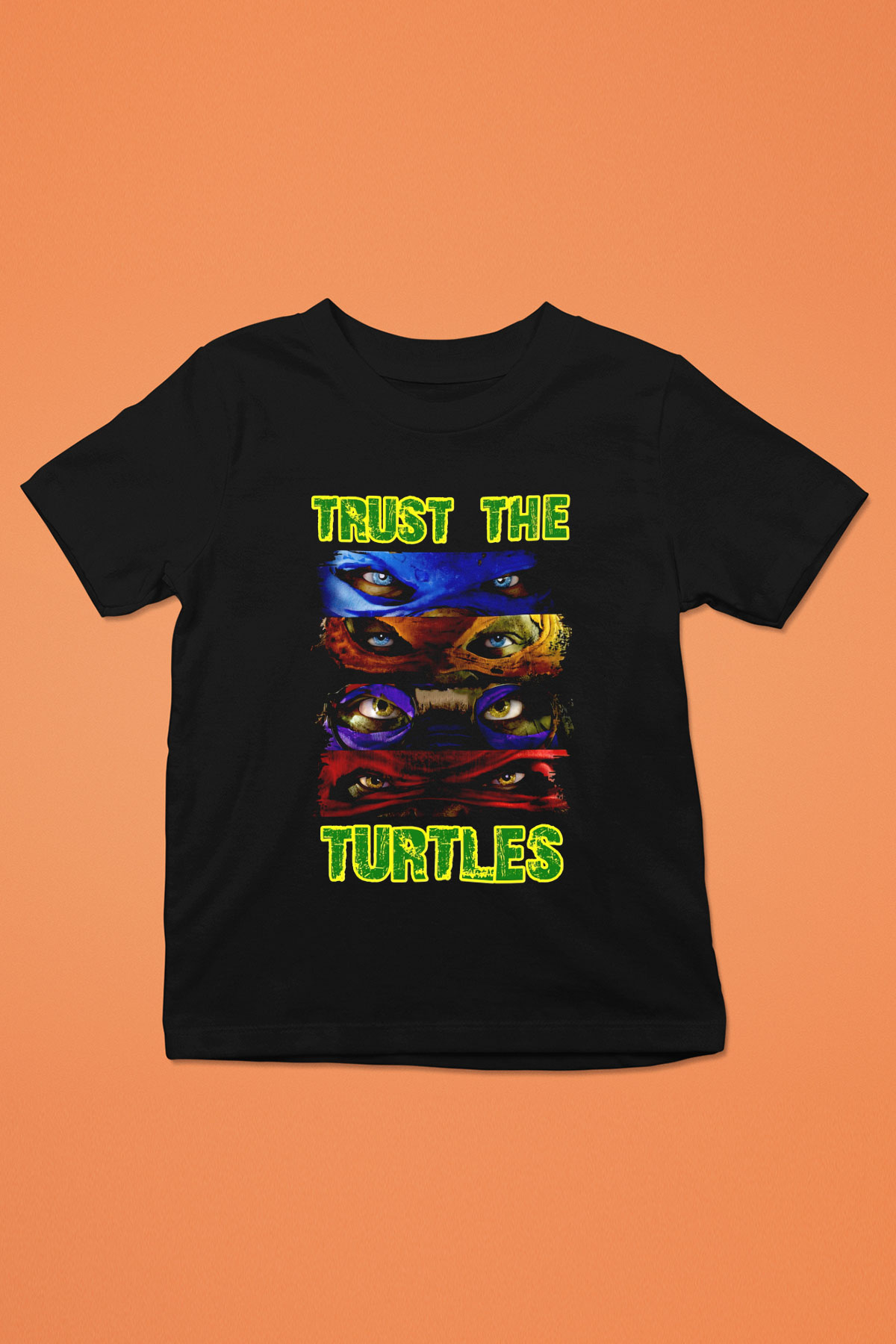 Teenage Mutant Ninja Turtles Ninja Kaplumbağalar Siyah Unisex  Çocuk Tişört