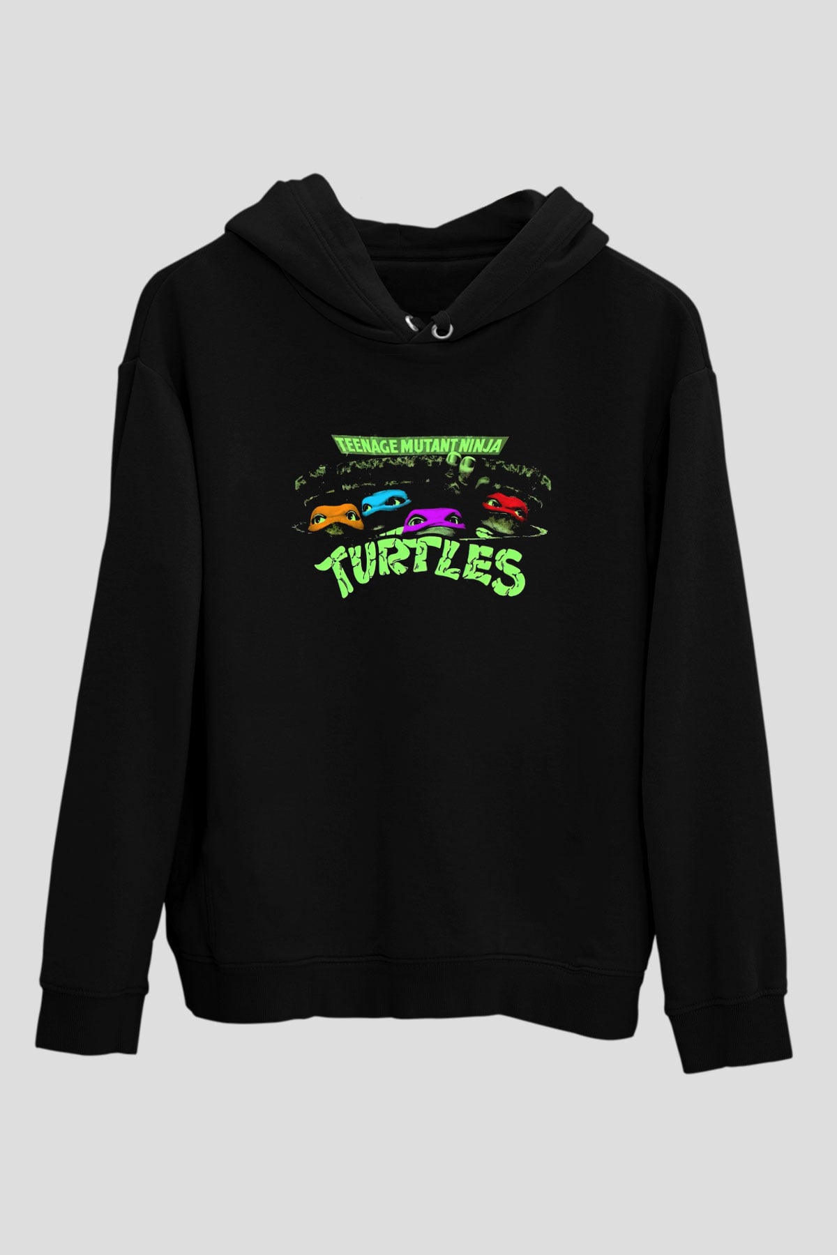 Teenage Mutant Ninja Turtles Ninja Kaplumbağalar Siyah Unisex Hoodie