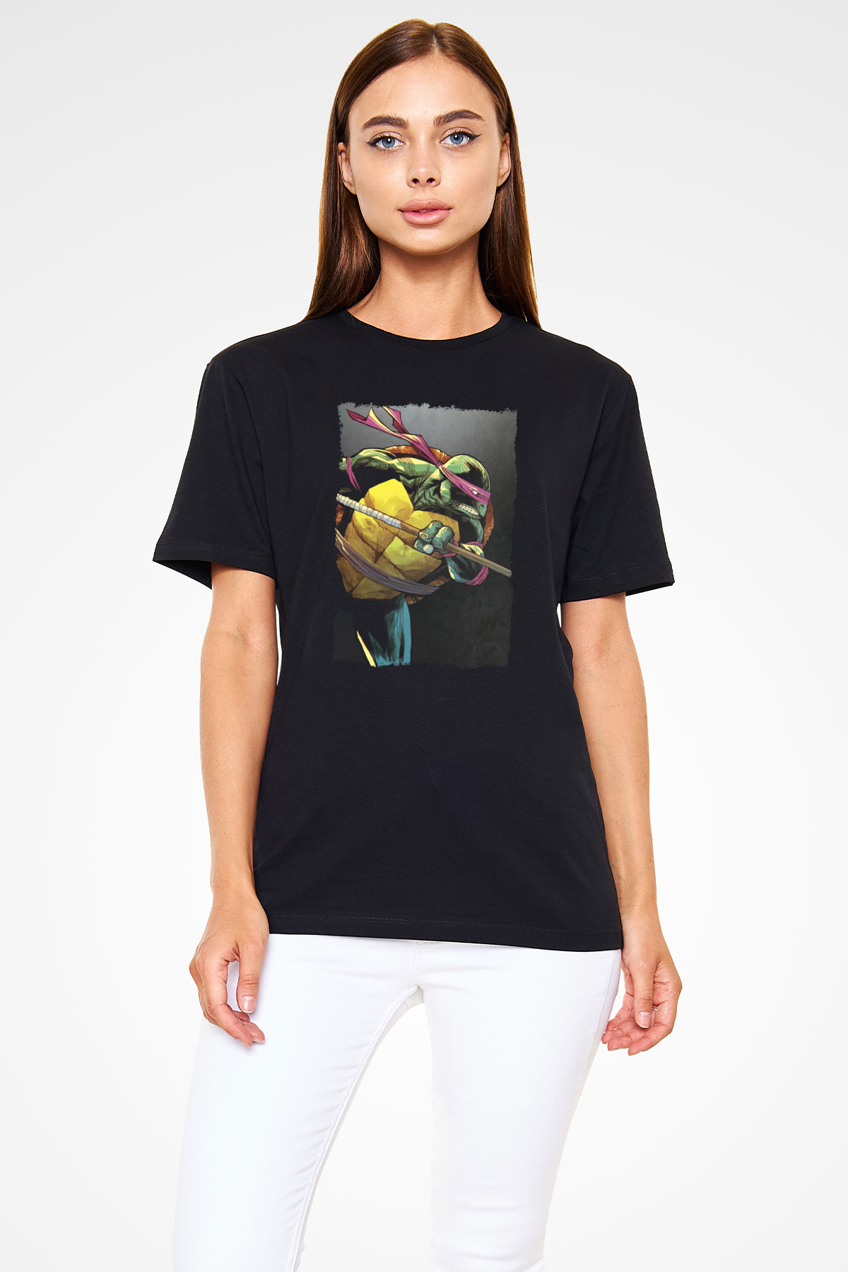 Teenage Mutant Ninja Turtles Ninja Kaplumbağalar Siyah Unisex Tişört T-Shirt