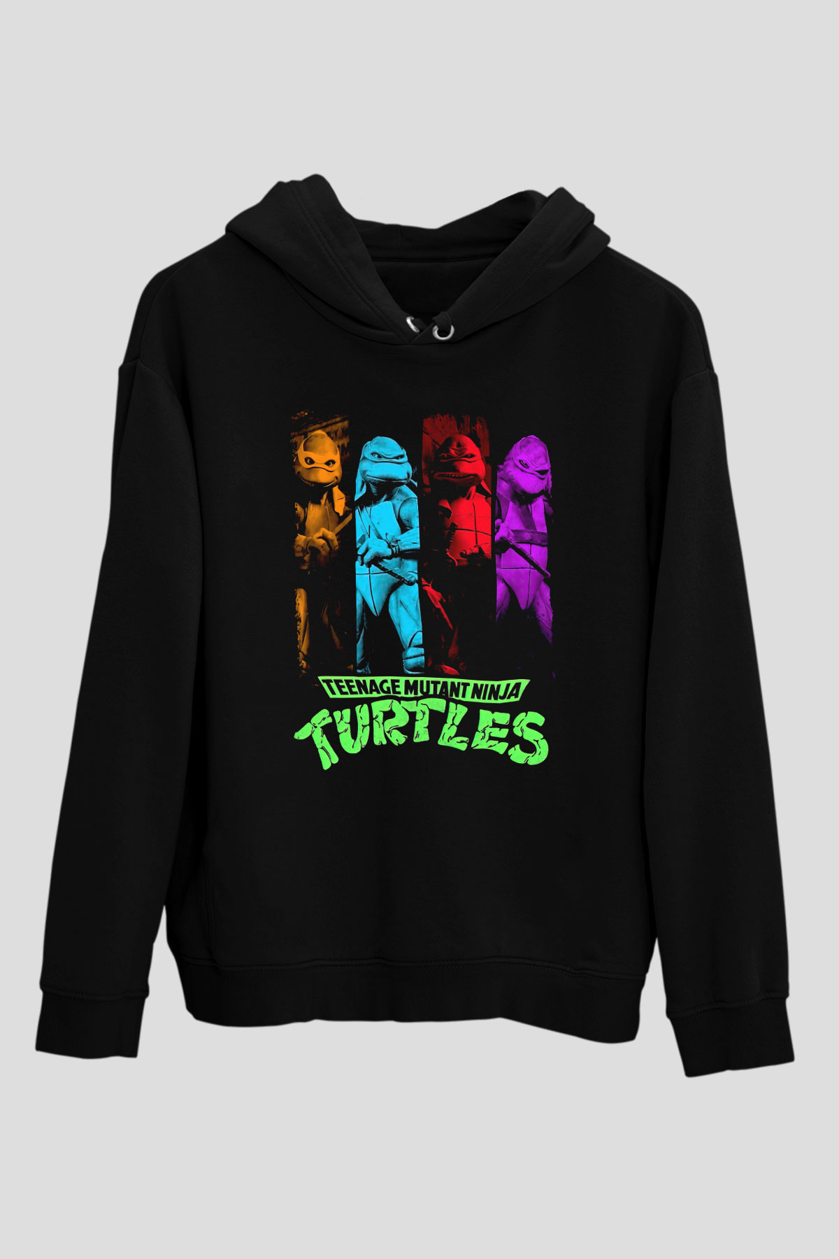 Teenage Mutant Ninja Turtles Ninja Kaplumbağalar Siyah Unisex Hoodie