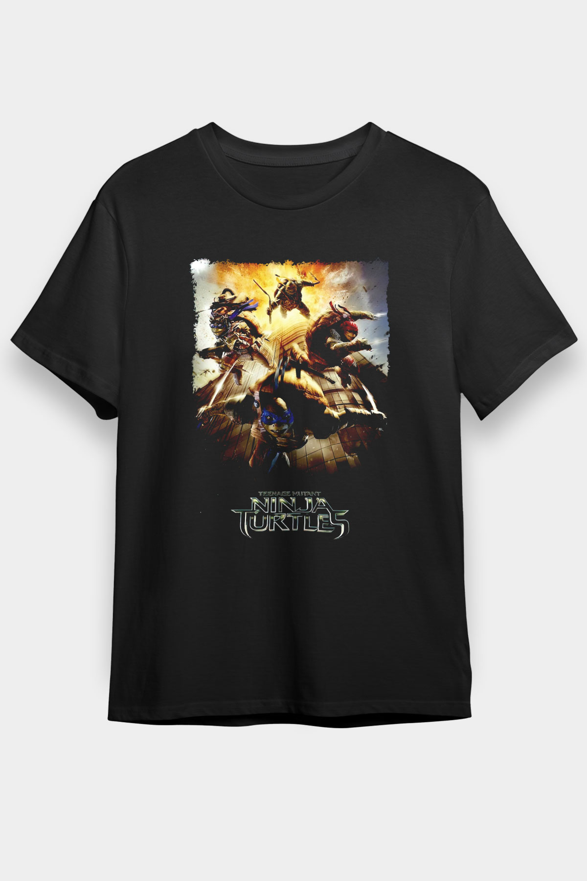 Teenage Mutant Ninja Turtles Ninja Kaplumbağalar Siyah Unisex Tişört