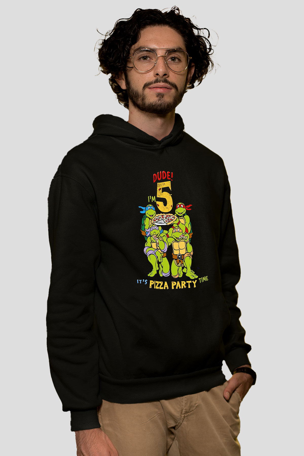Teenage Mutant Ninja Turtles Ninja Kaplumbağalar Siyah Unisex Hoodie