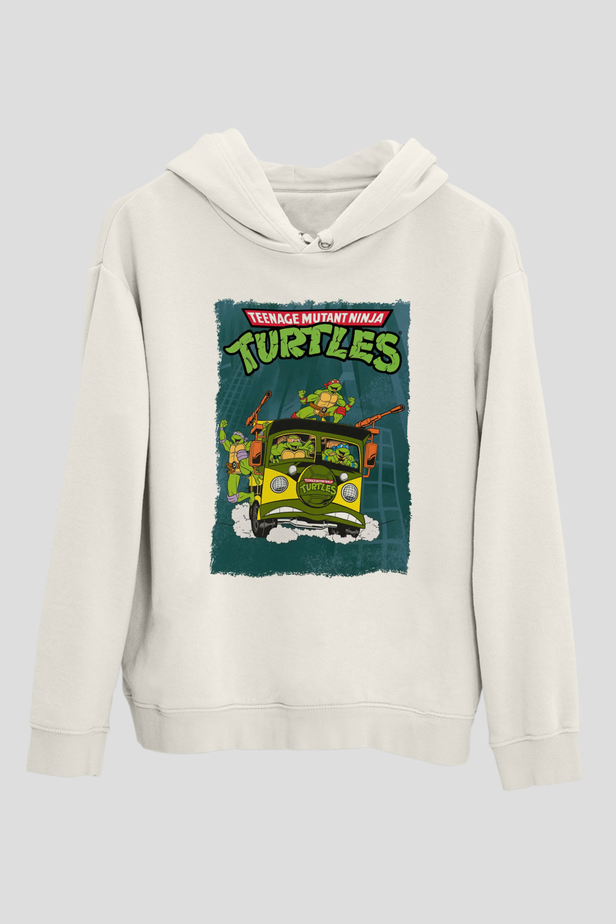 Teenage Mutant Ninja Turtles Ninja Kaplumbağalar Beyaz Unisex Hoodie