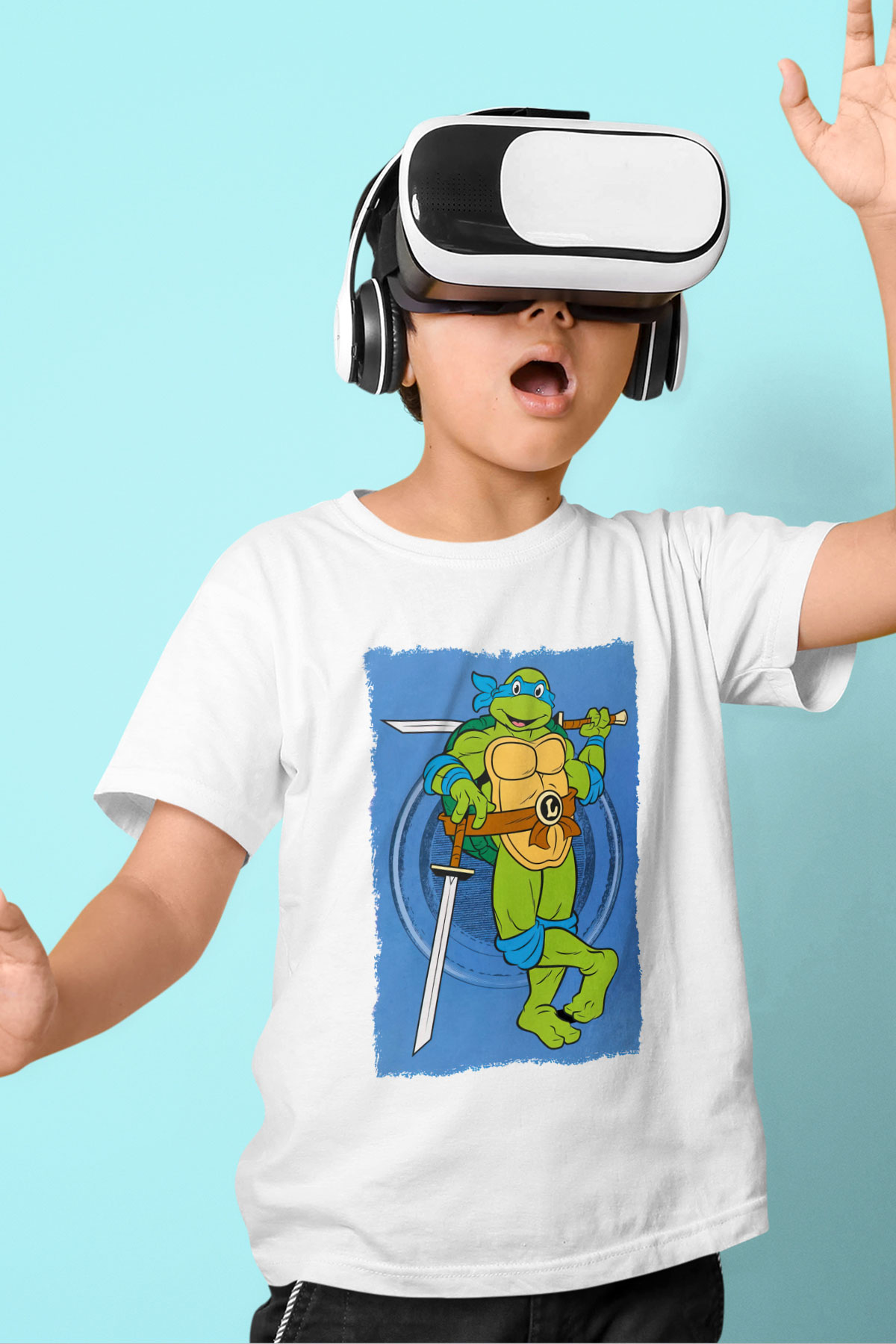 Teenage Mutant Ninja Turtles Ninja Kaplumbağalar Beyaz Unisex Çocuk Tişört
