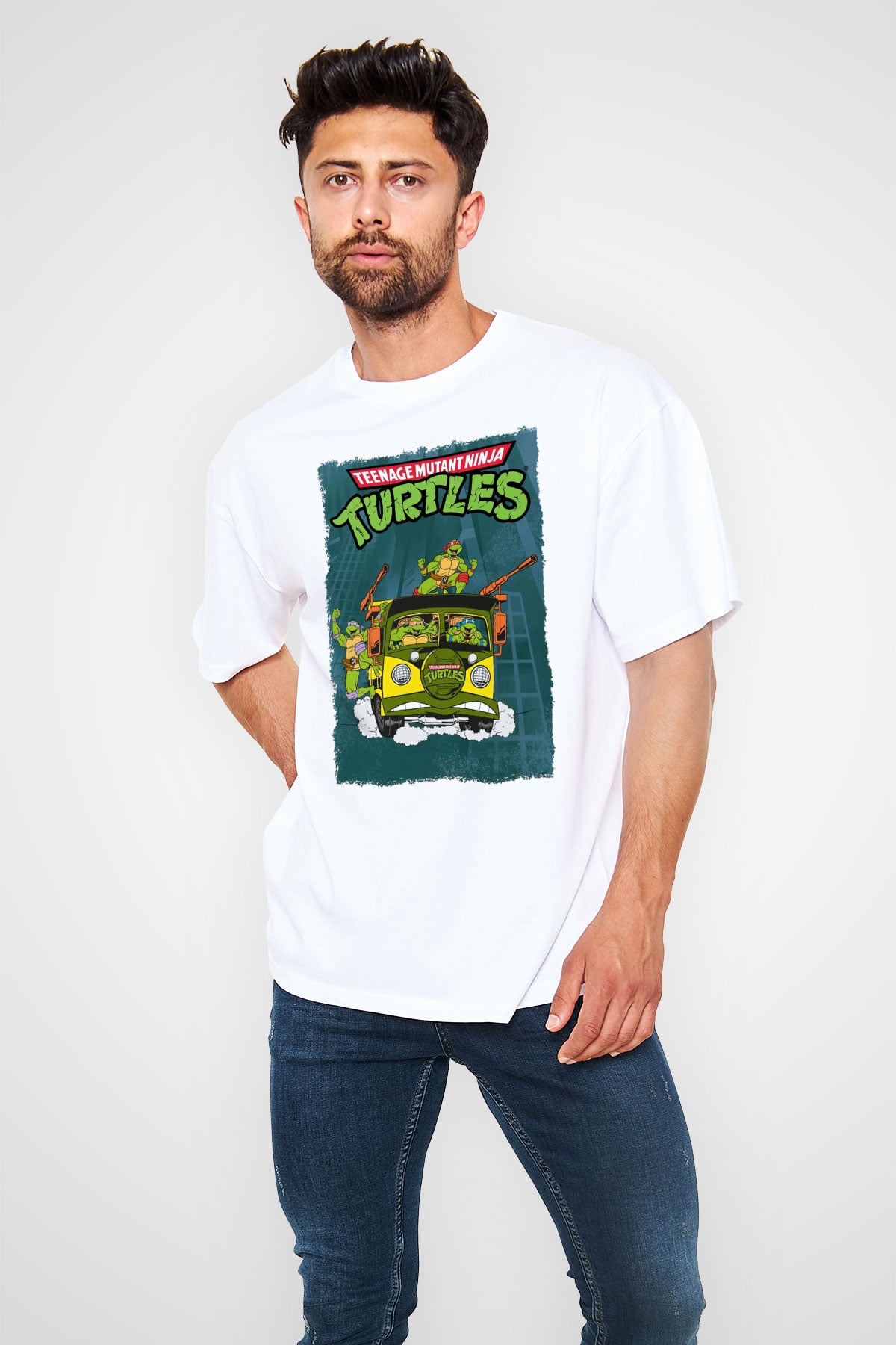 Teenage Mutant Ninja Turtles Ninja Kaplumbağalar Beyaz Unisex Tişört T-Shirt