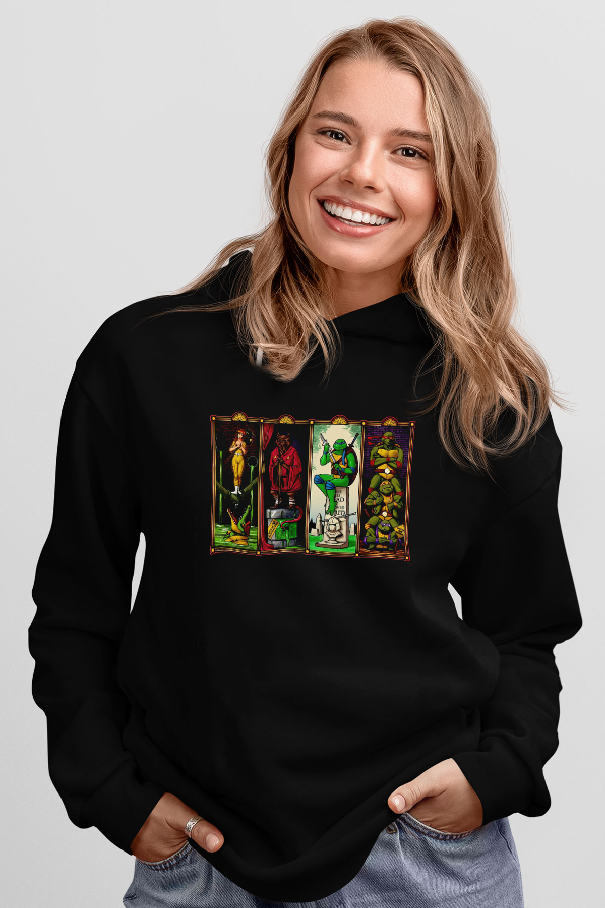 Teenage Mutant Ninja Turtles Ninja Kaplumbağalar Siyah Unisex Hoodie
