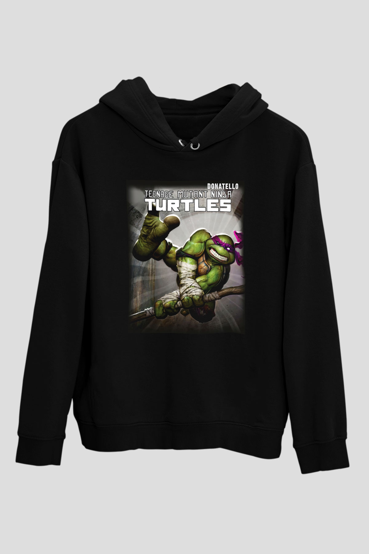 Teenage Mutant Ninja Turtles Ninja Kaplumbağalar Siyah Unisex Kapüşonlu Sweatshirt
