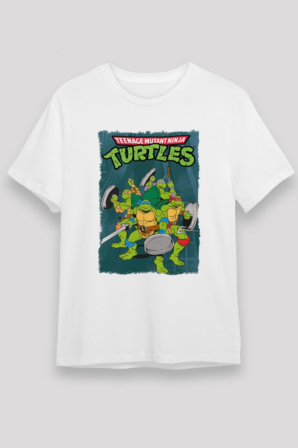 Teenage Mutant Ninja Turtles Ninja Kaplumbağalar Beyaz Unisex Tişört T-Shirt