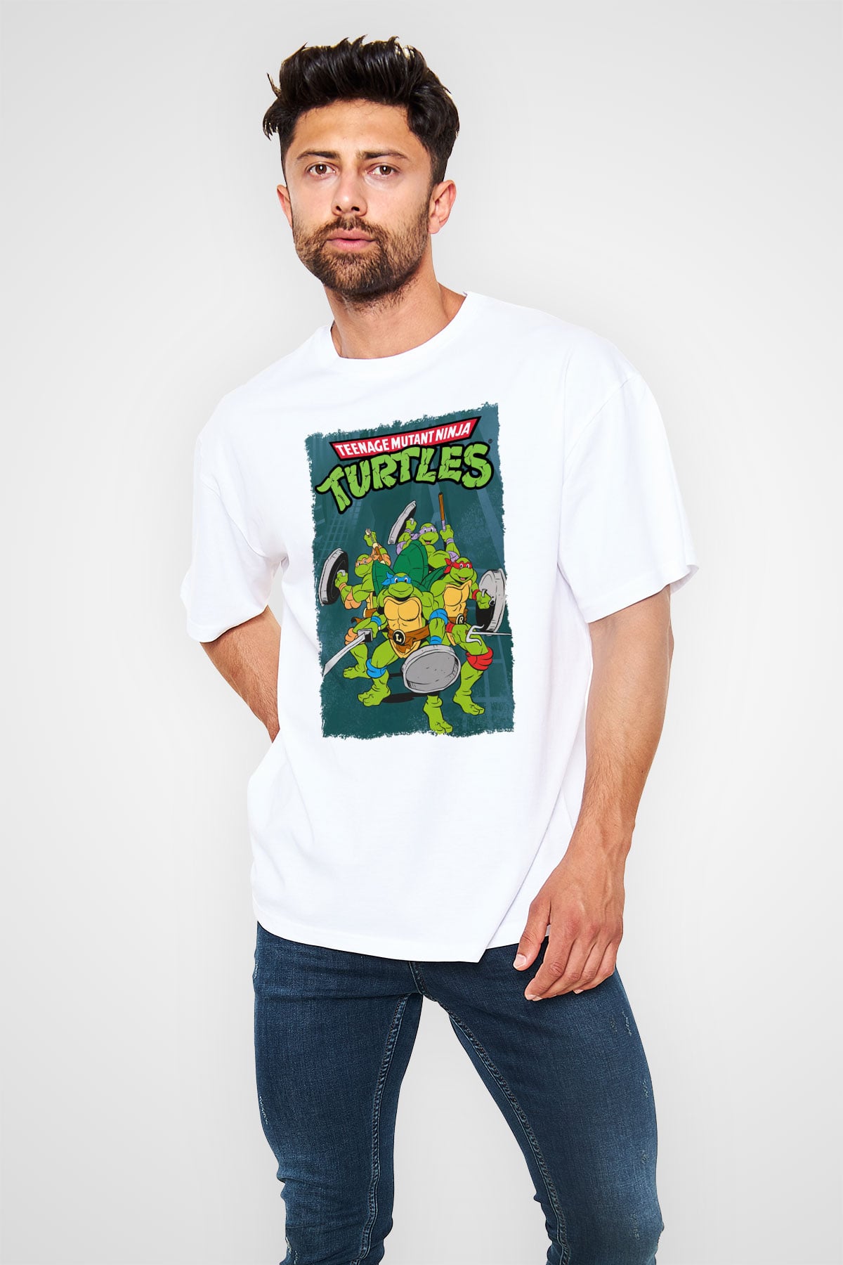 Teenage Mutant Ninja Turtles Ninja Kaplumbağalar Beyaz Unisex Tişört T-Shirt