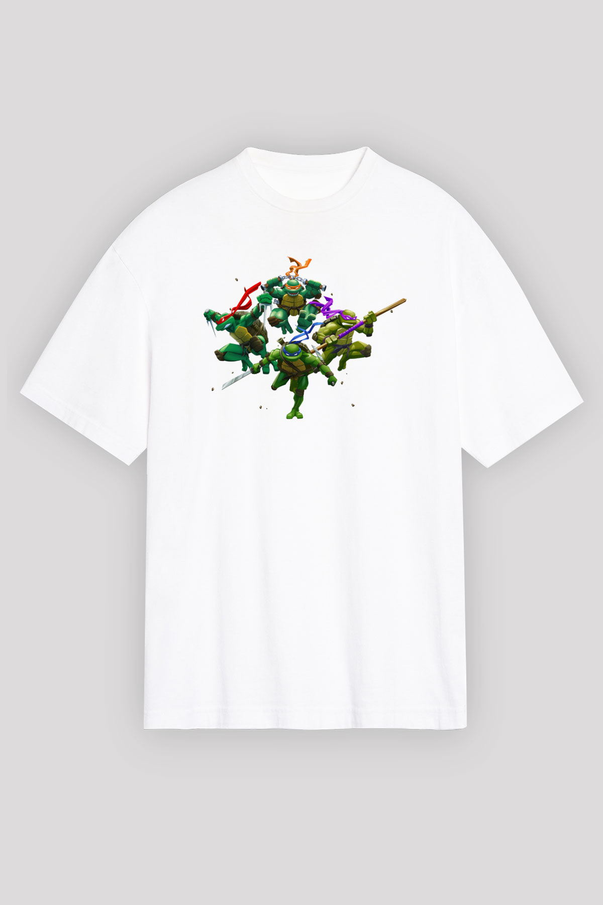 Teenage Mutant Ninja Turtles Ninja Kaplumbağalar Beyaz Unisex Tişört