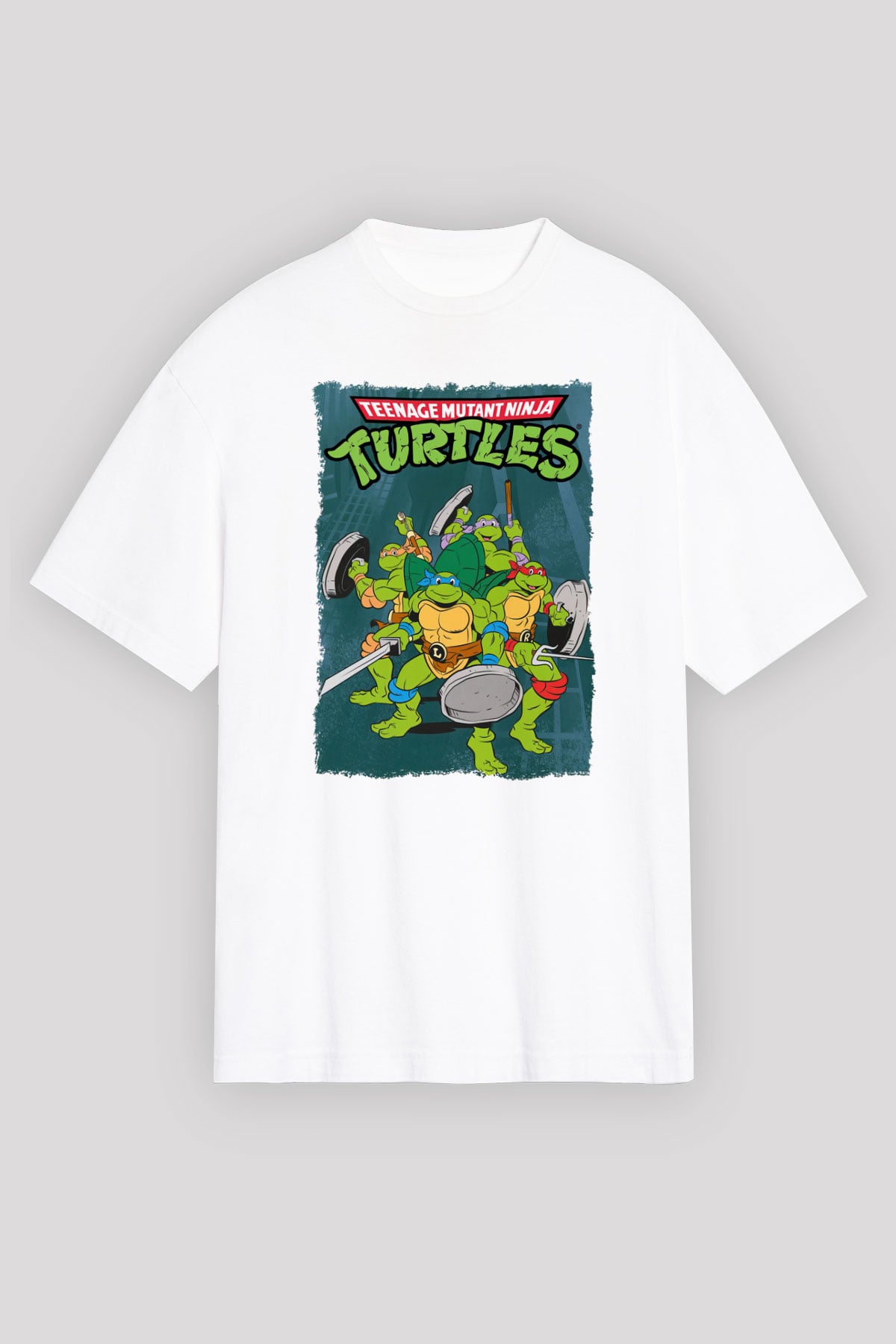 Teenage Mutant Ninja Turtles Ninja Kaplumbağalar Beyaz Unisex Tişört T-Shirt