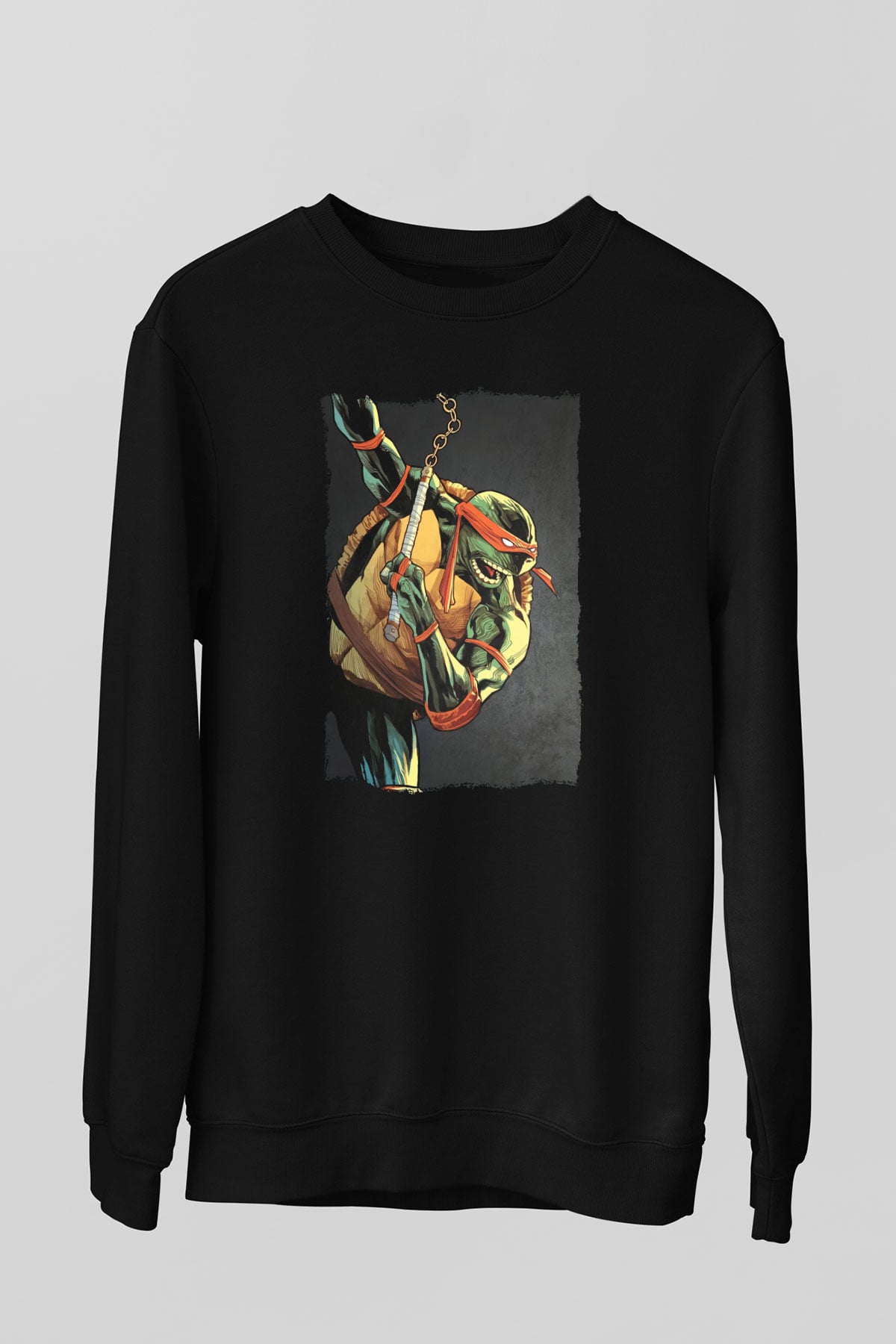 Teenage Mutant Ninja Turtles Ninja Kaplumbağalar Siyah Unisex Sweatshirt