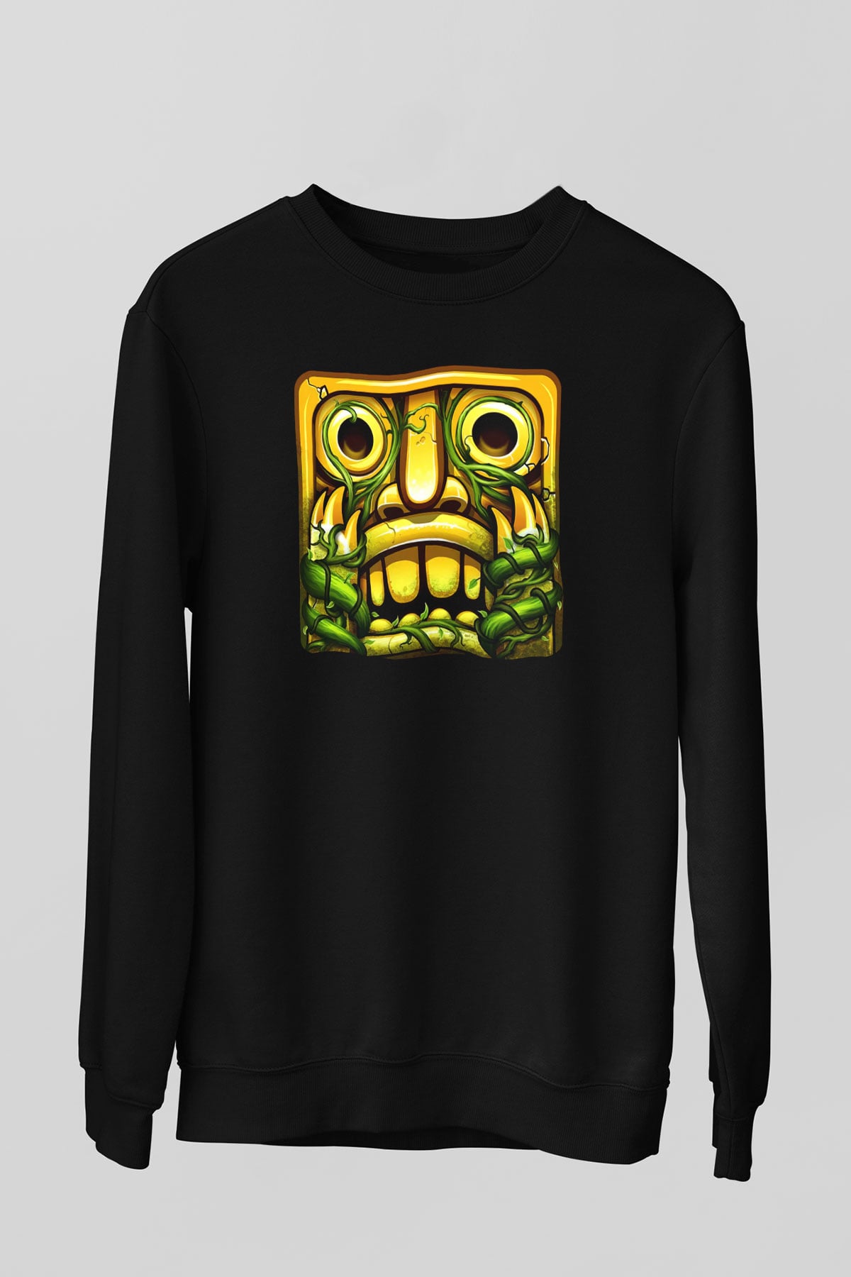 Temple Run Siyah Unisex Sweatshirt