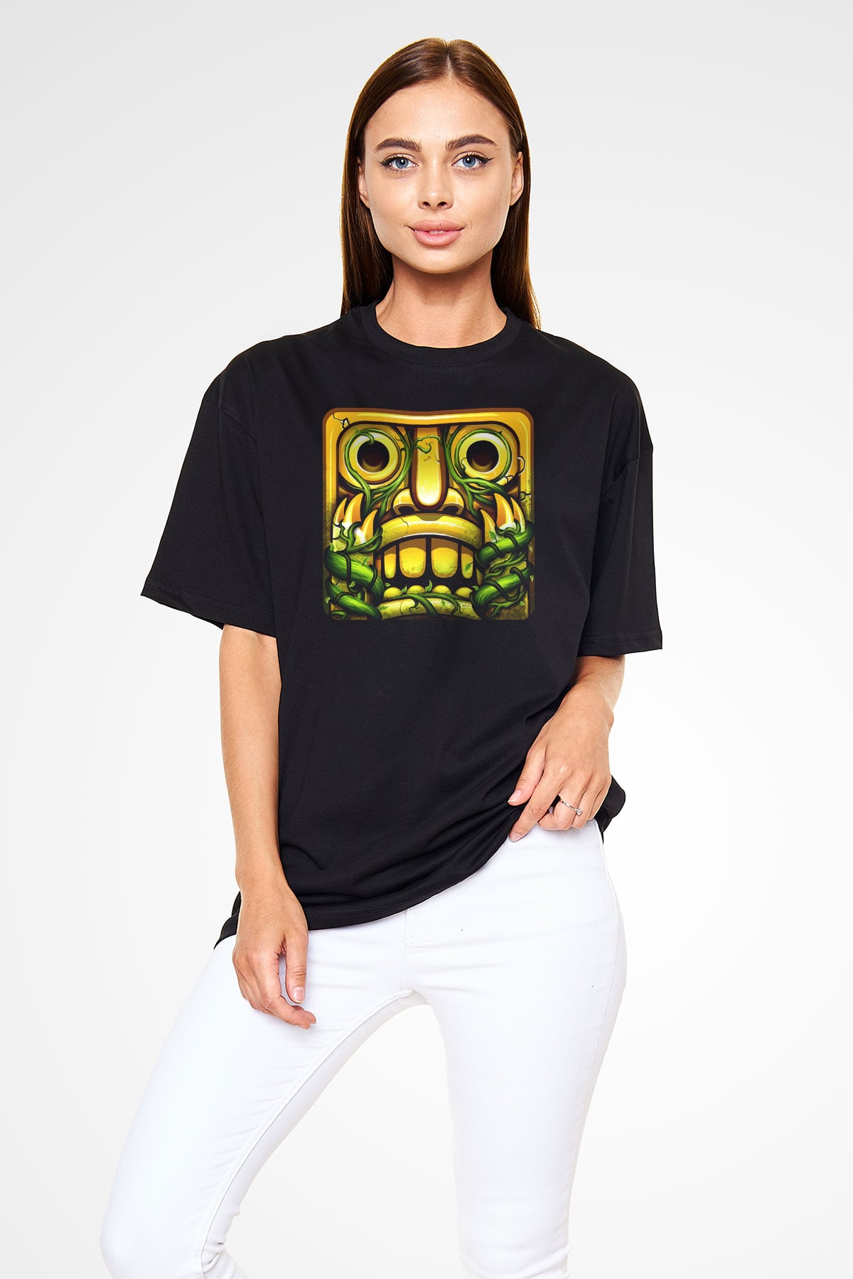 Temple Run Siyah Unisex Tişört T-Shirt