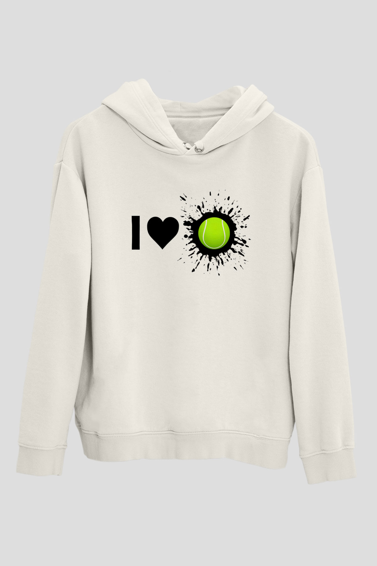Tenis Beyaz Unisex Hoodie