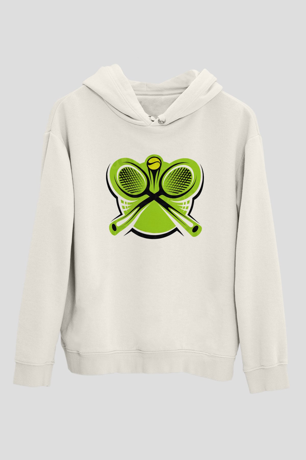 Tenis Beyaz Unisex Hoodie