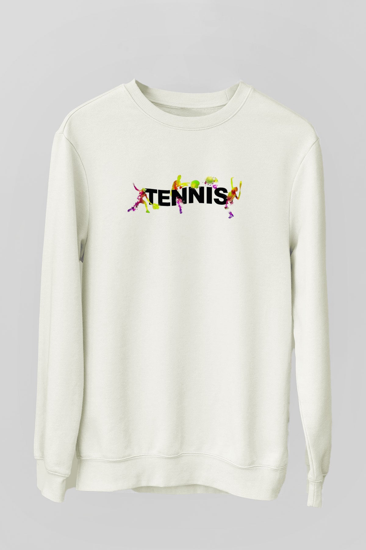 Tenis Beyaz Unisex Sweatshirt
