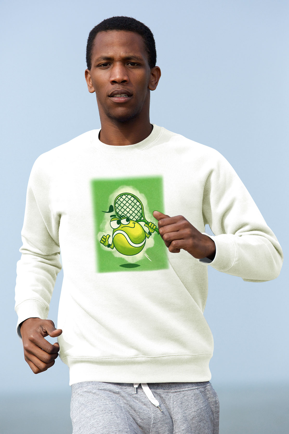 Tenis Beyaz Unisex Sweatshirt