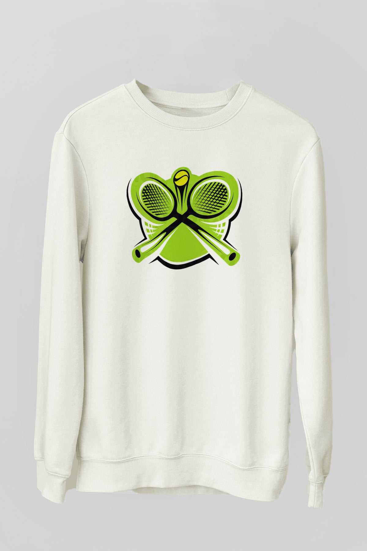 Tenis Beyaz Unisex Sweatshirt