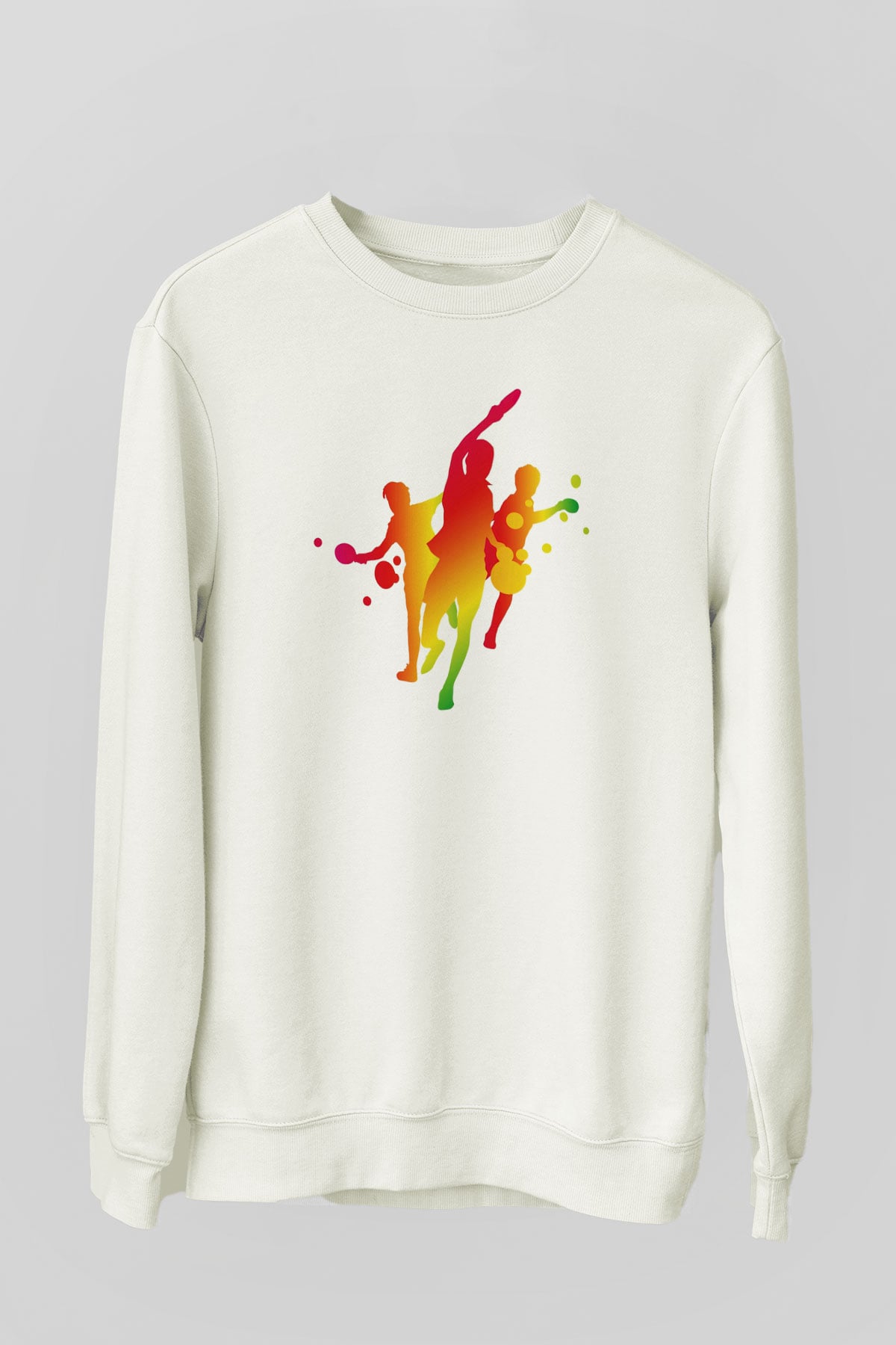 Tenis Beyaz Unisex Sweatshirt