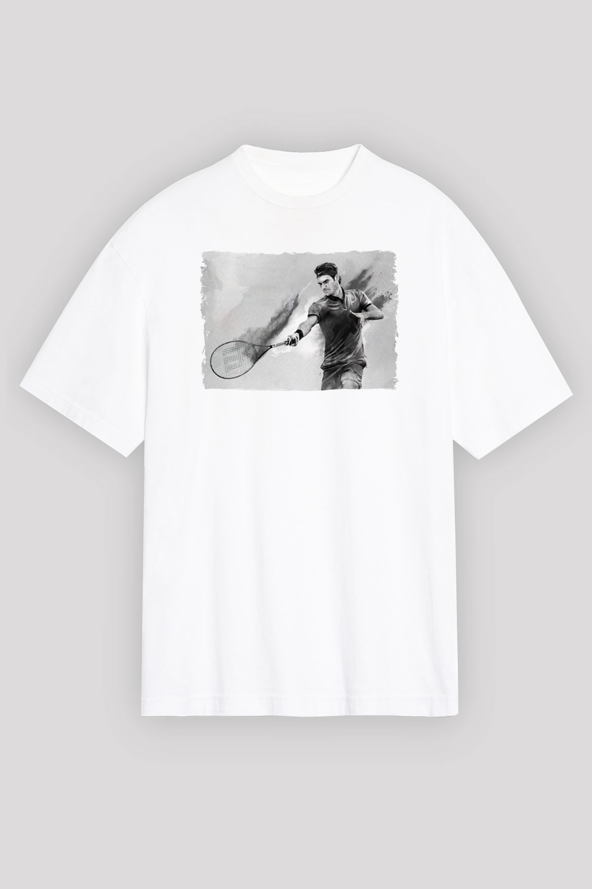Tenis Beyaz Unisex Tişört T-Shirt - TişörtFabrikası