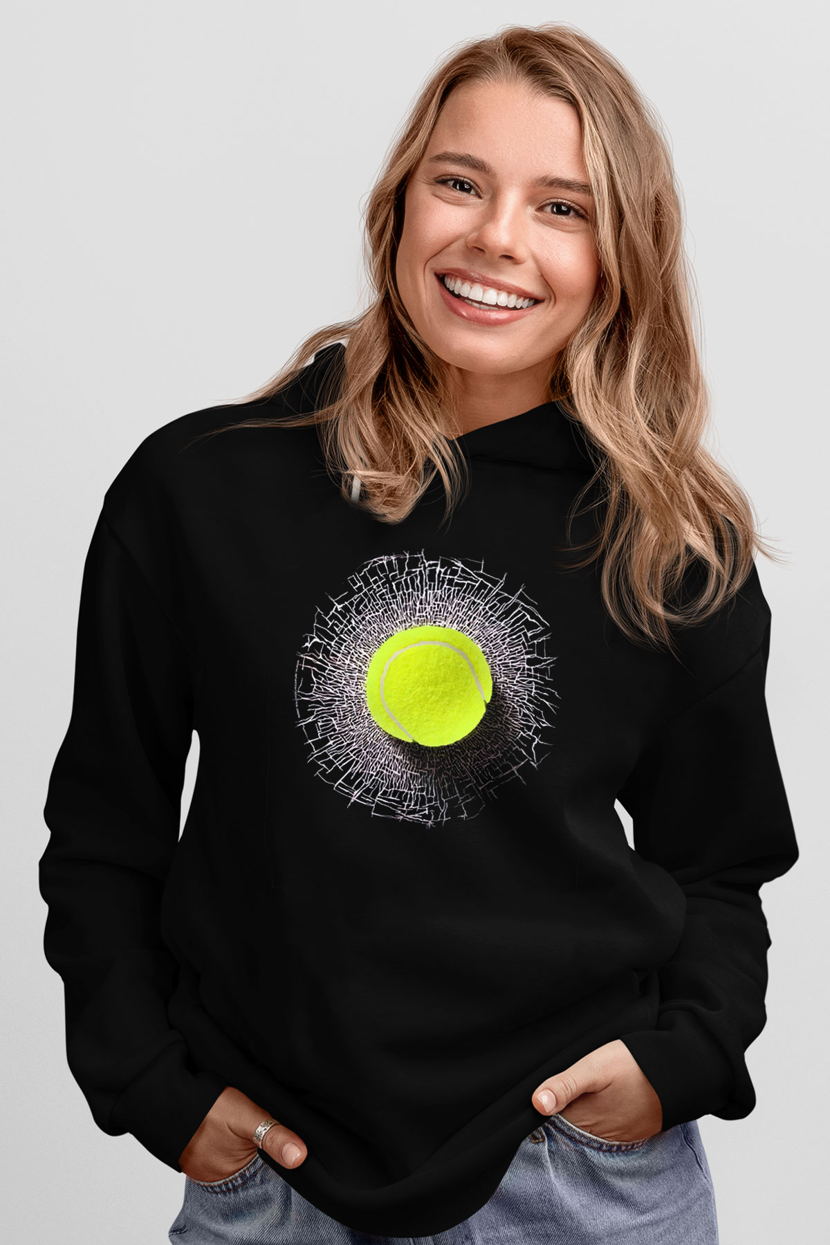 Tenis Siyah Unisex Hoodie