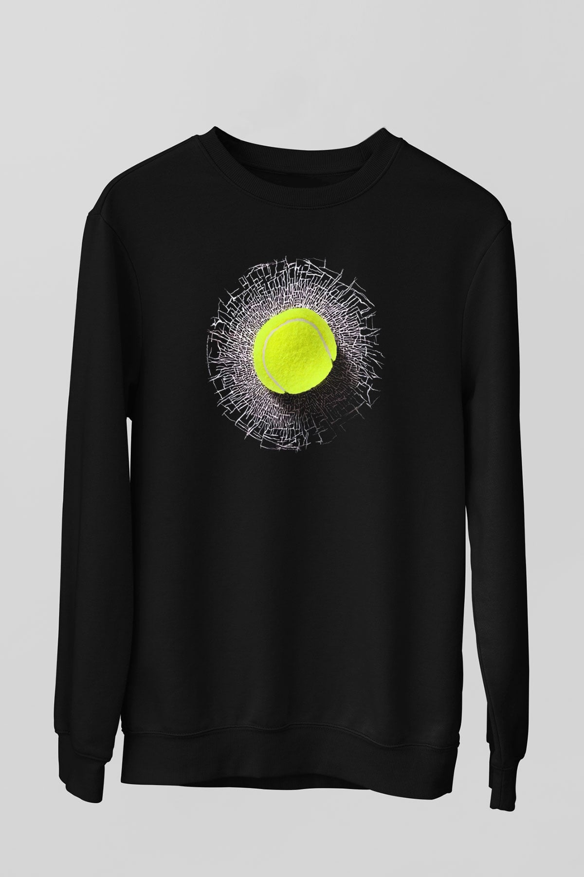 Tenis Siyah Unisex Sweatshirt