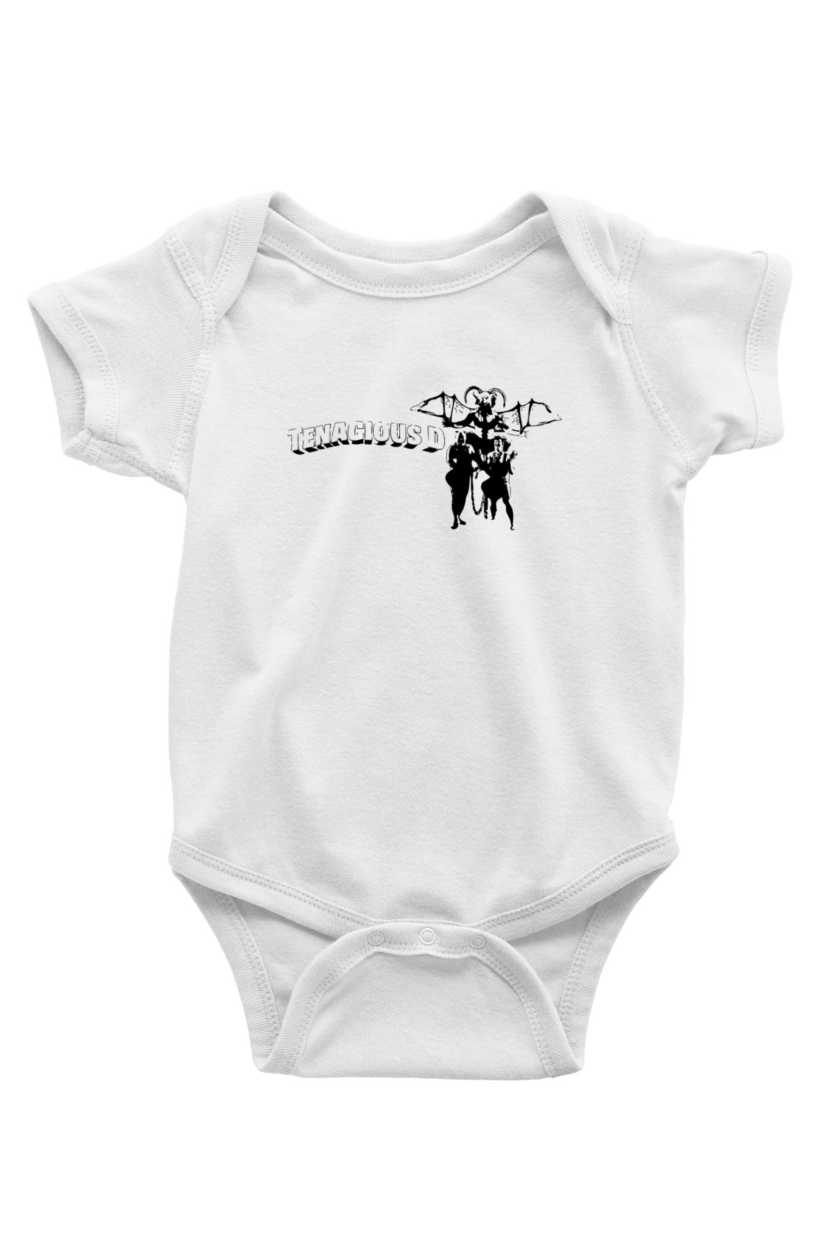 Teracious D Baskılı Beyaz Unisex Bebek Body - Zıbın