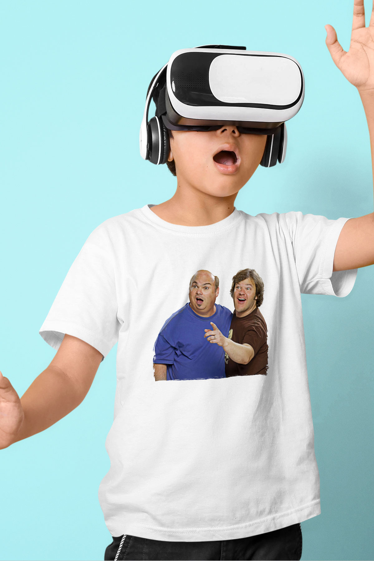 Teracious D Baskılı Beyaz Unisex Beyaz Çocuk Tişört - Tshirt