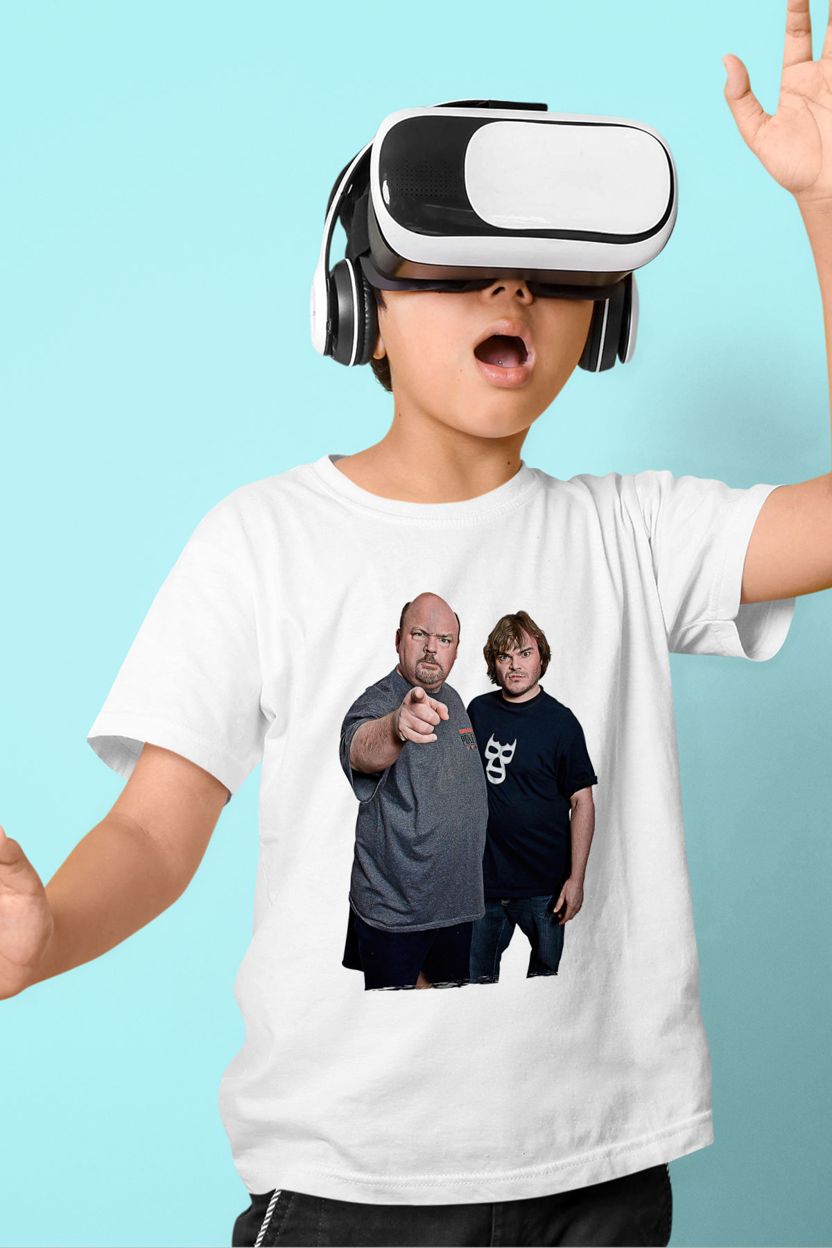 Teracious D Baskılı Beyaz Unisex Beyaz Çocuk Tişört - Tshirt