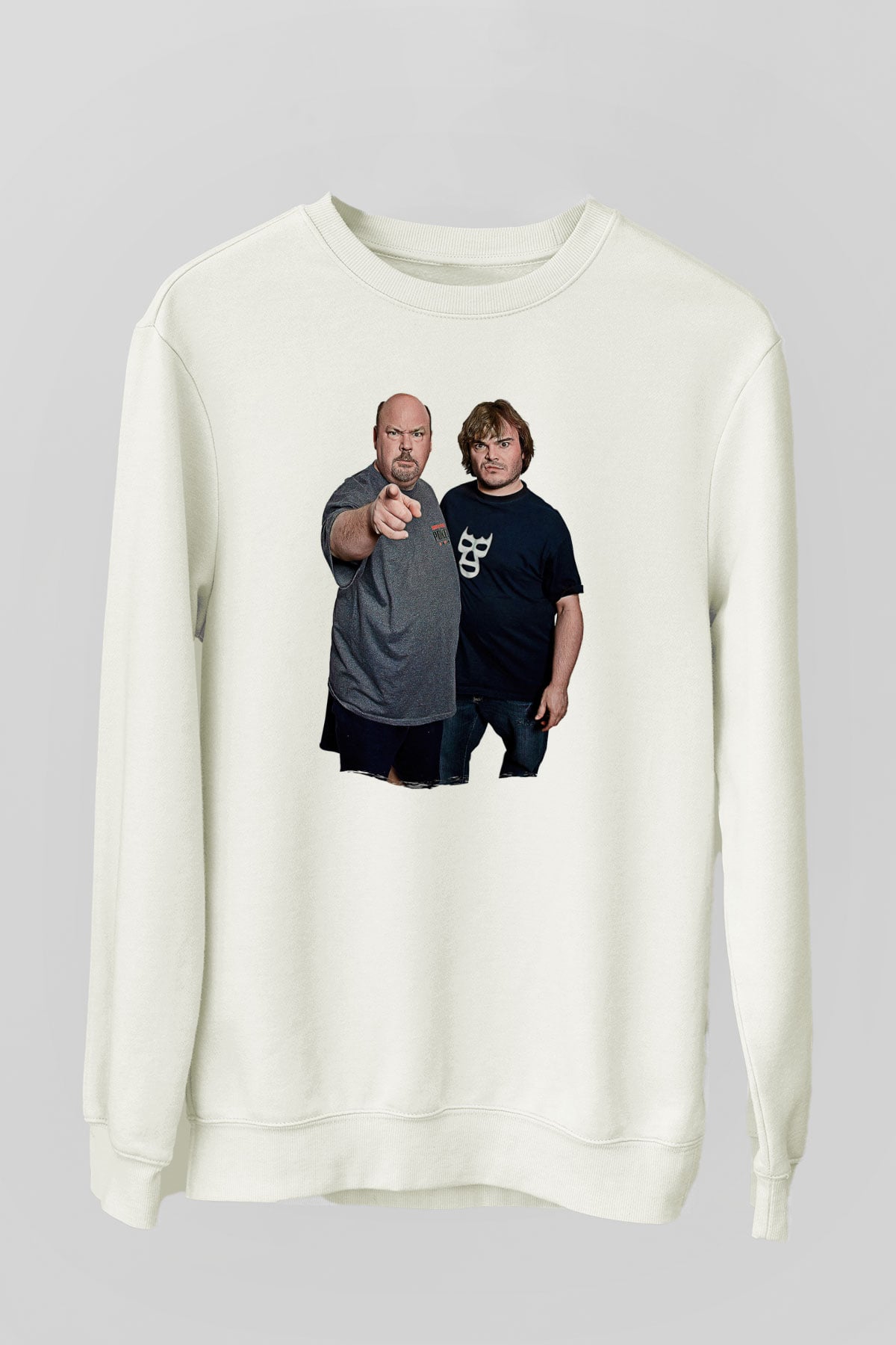 Teracious D Baskılı Beyaz Unisex Sweatshirt