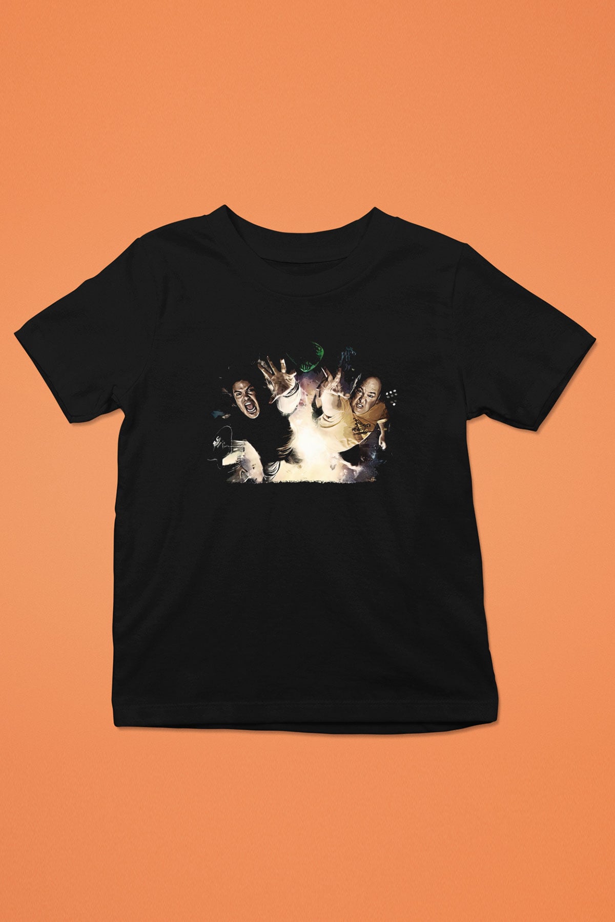 Teracious D Baskılı Unisex Siyah Çocuk Tişört - Tshirt