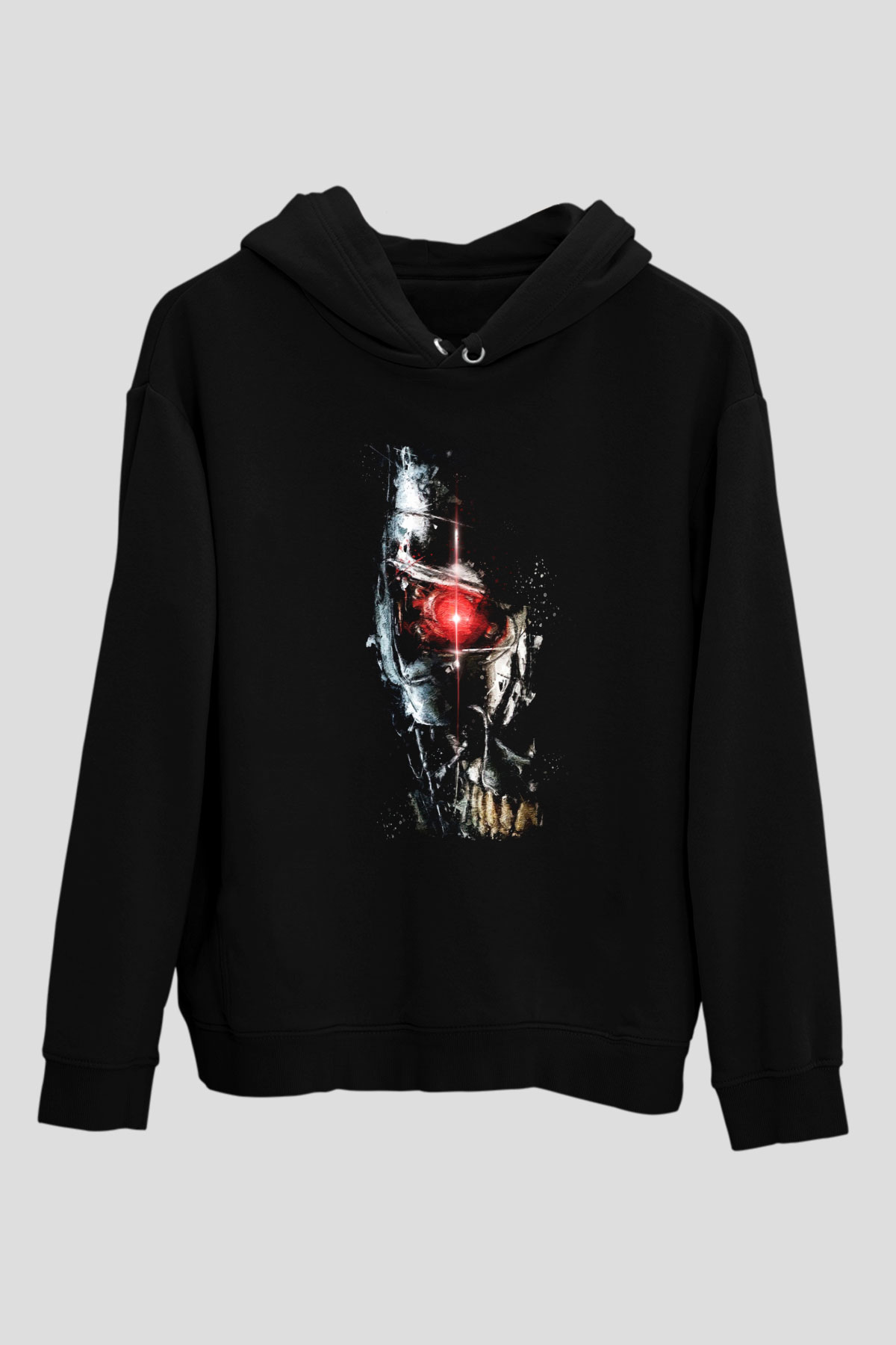 Terminatör Siyah Unisex Hoodie