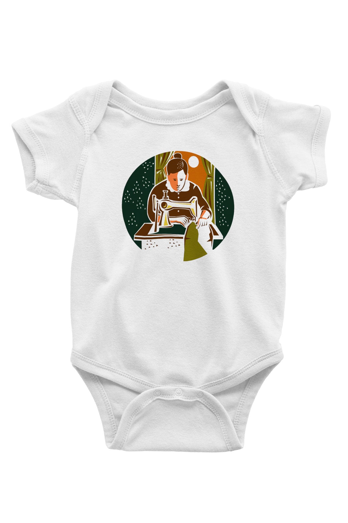 Terzi Baskılı Beyaz Unisex Bebek Body - Zıbın