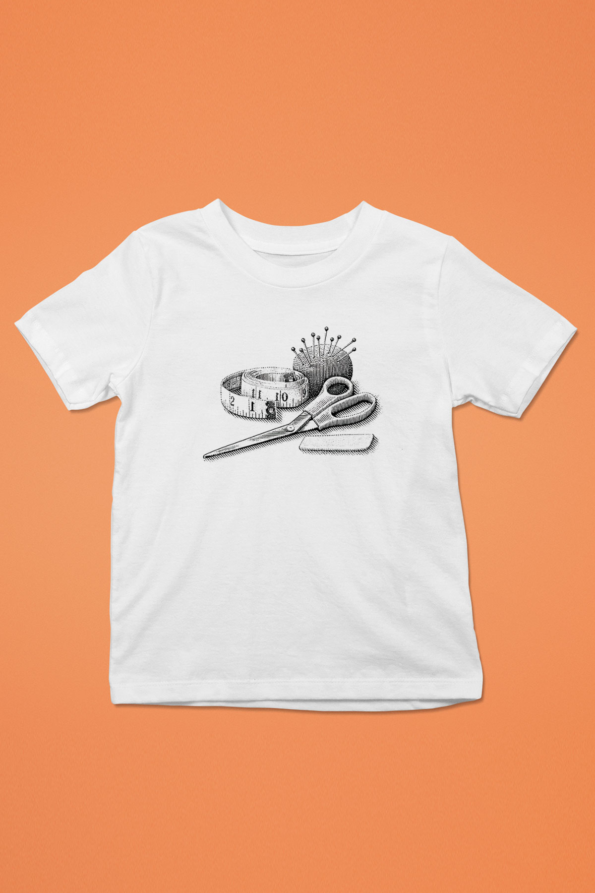Terzi Baskılı Beyaz Unisex Çocuk Tişört