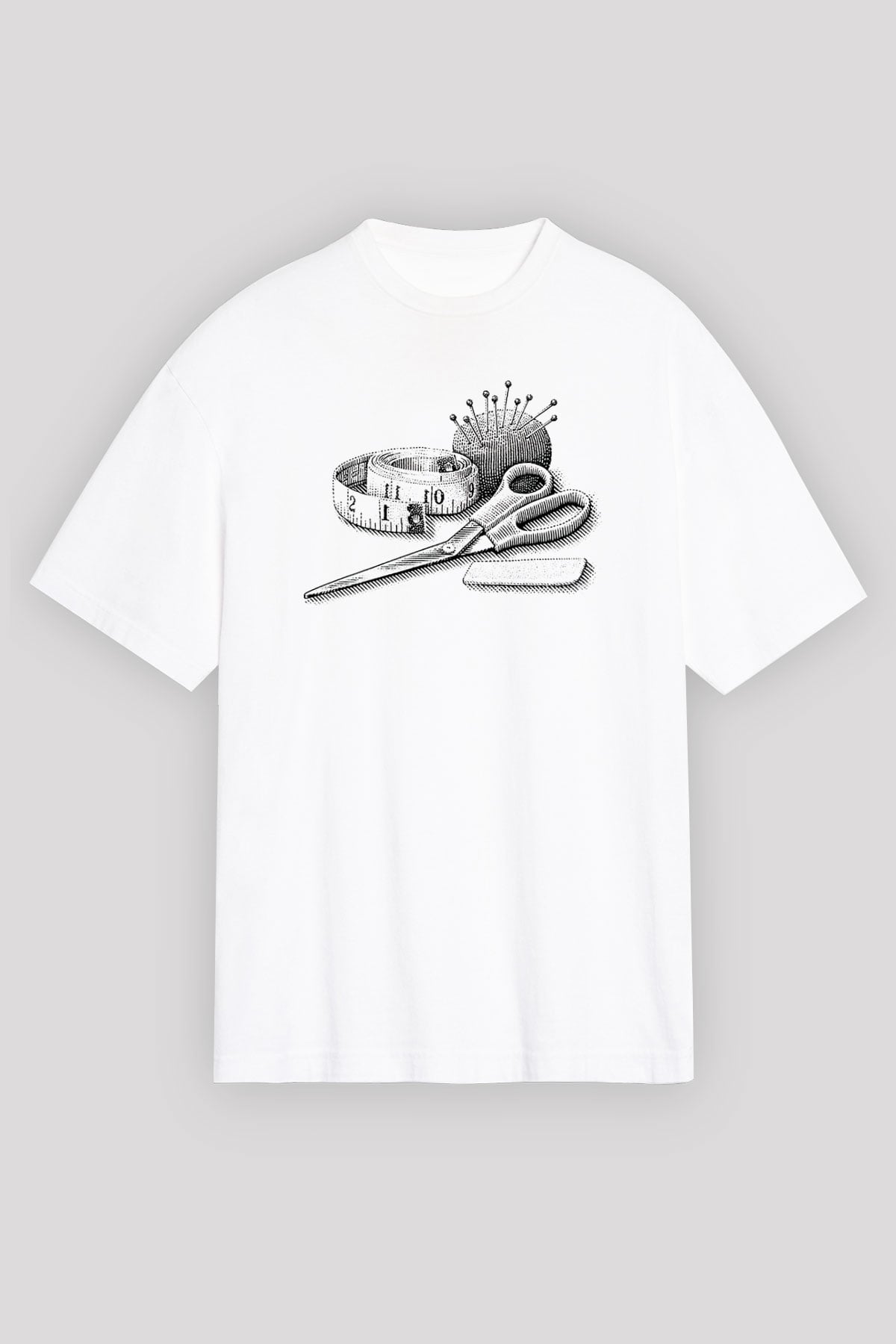 Terzi Beyaz Unisex Oversize Tişört T-Shirt