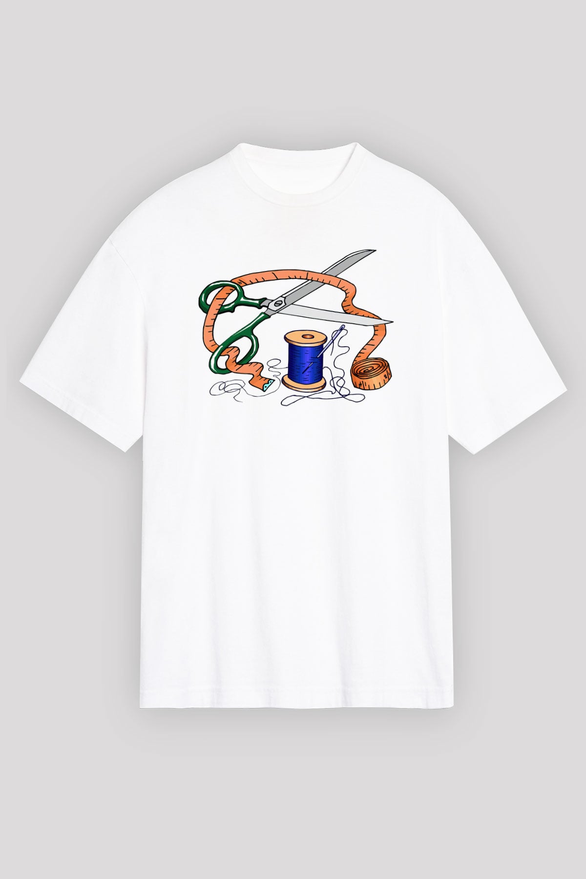 Terzi Beyaz Unisex Oversize Tişört T-Shirt