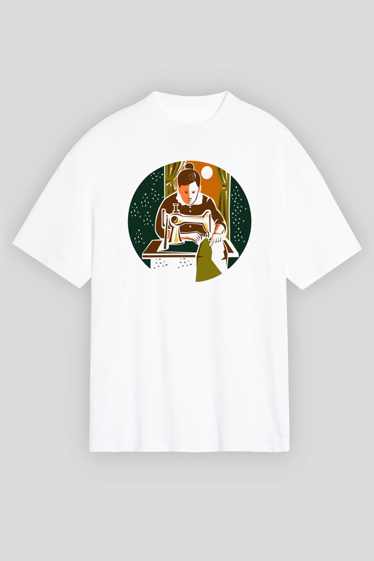 Terzi Beyaz Unisex Oversize Tişört T-Shirt
