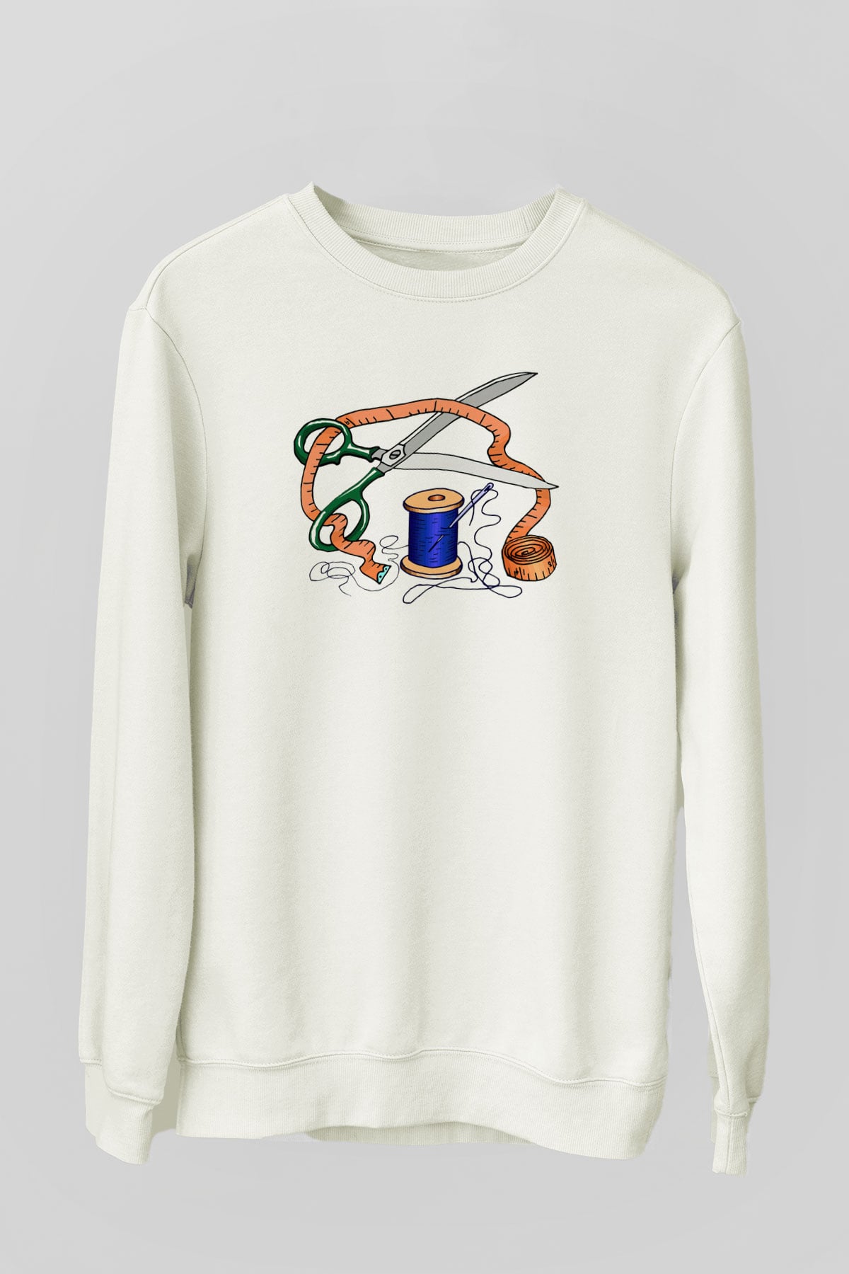 Terzi Beyaz Unisex Sweatshirt