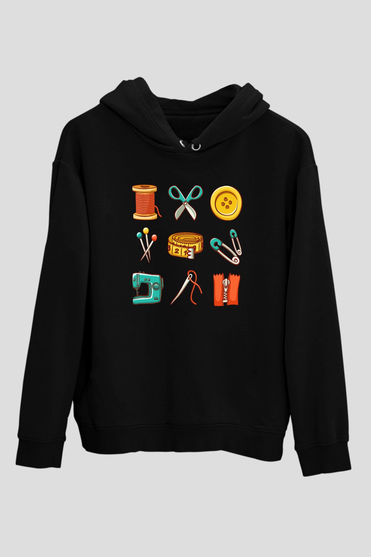 Terzi Siyah Unisex Kapşonlu Sweatshirt