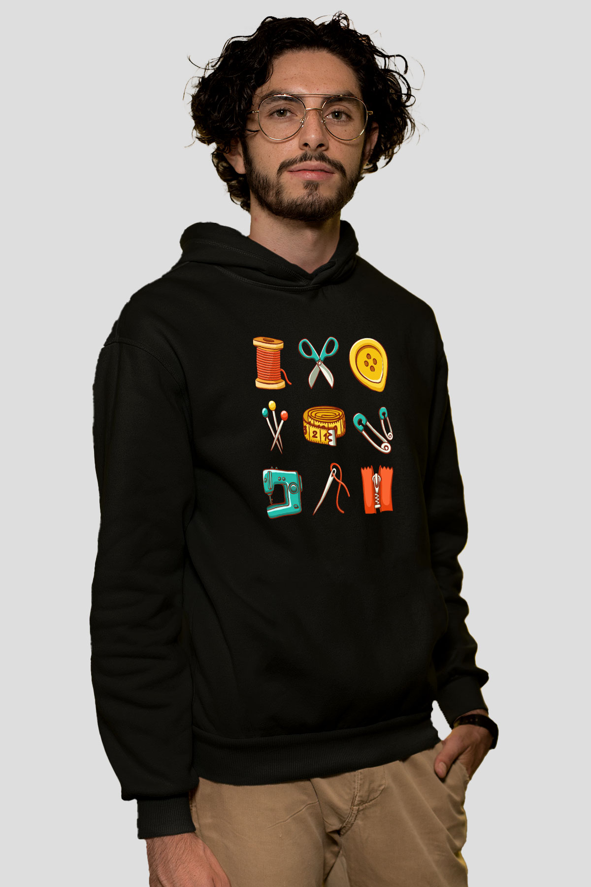 Terzi Siyah Unisex Kapşonlu Sweatshirt