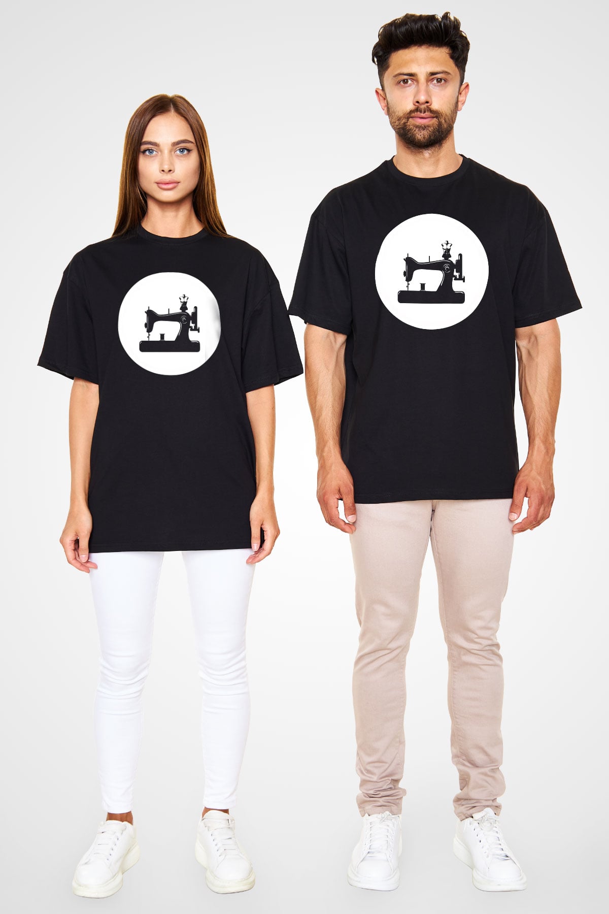Terzi Siyah Unisex Oversize Tişört T-Shirt
