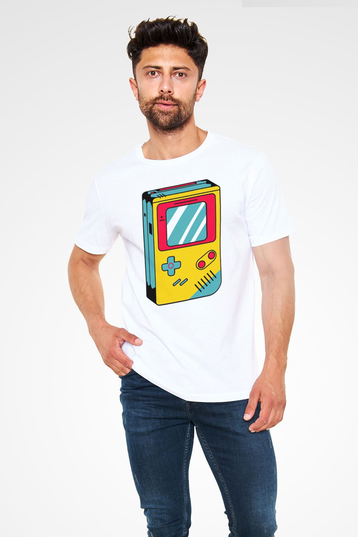 Tetris Beyaz Unisex Tişört