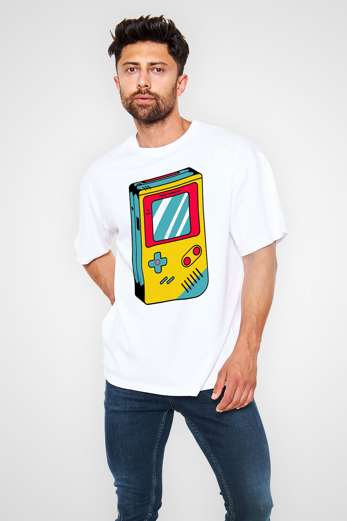 Tetris Beyaz Unisex Tişört
