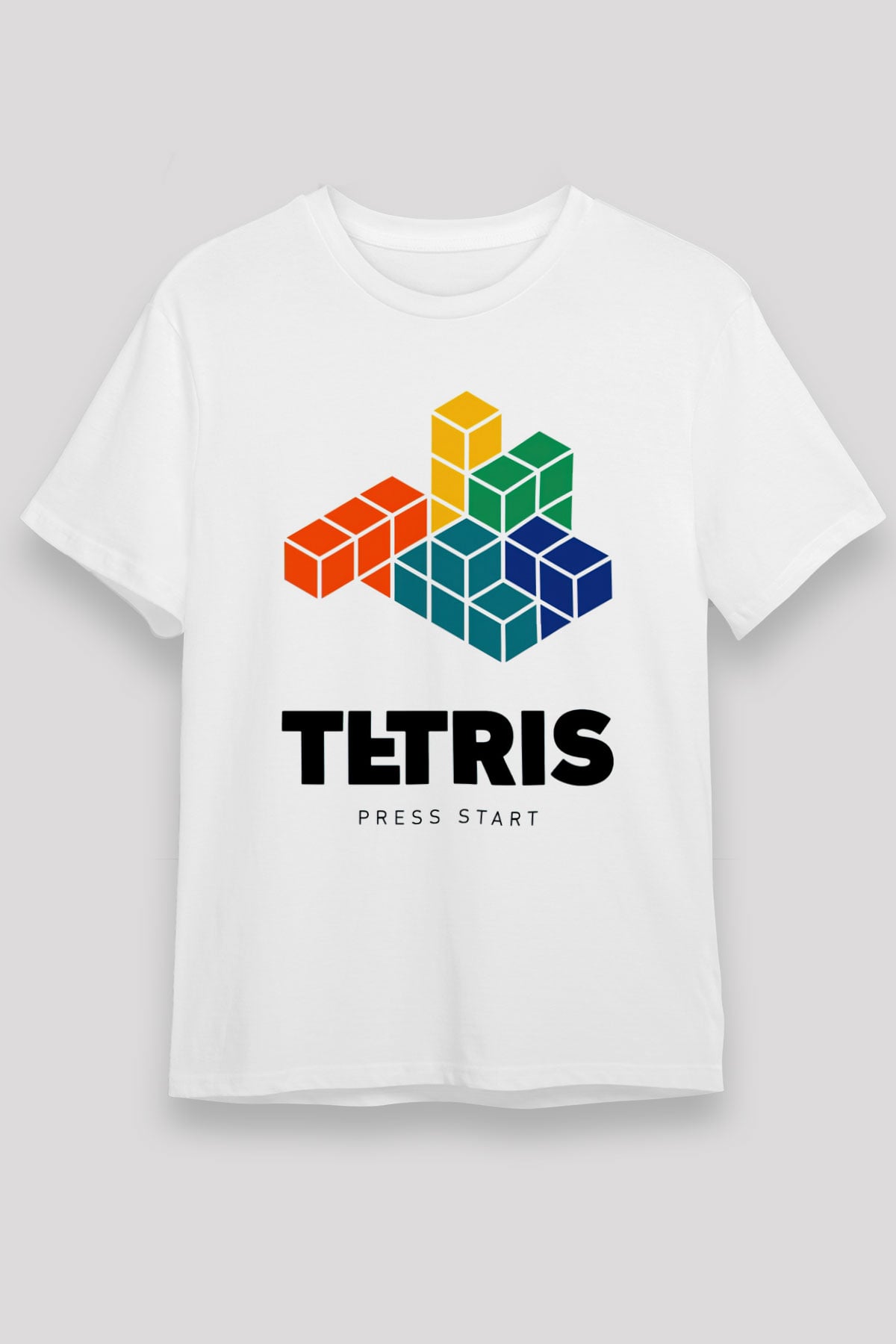 Tetris Beyaz Unisex Tişört