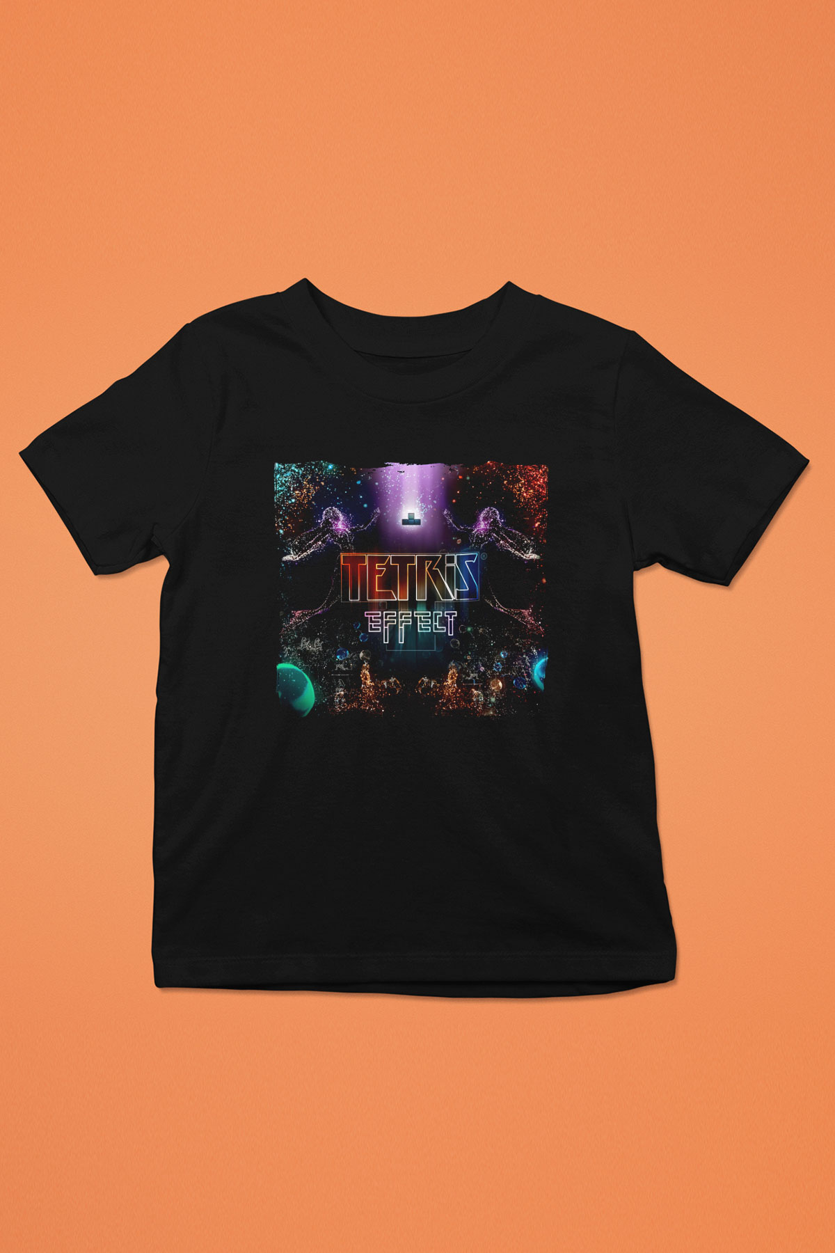 Tetris Siyah Unisex Çocuk Tişört