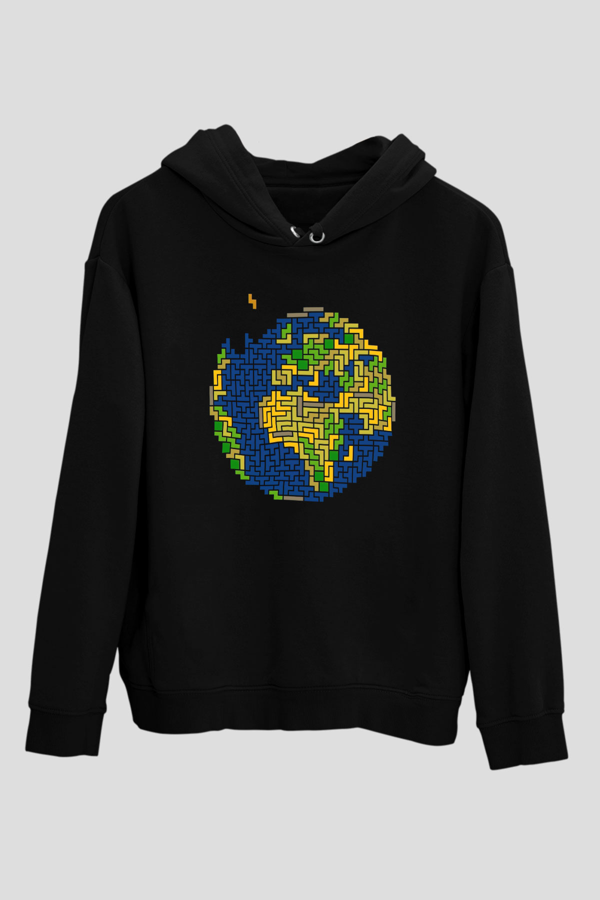 Tetris Siyah Unisex Hoodie