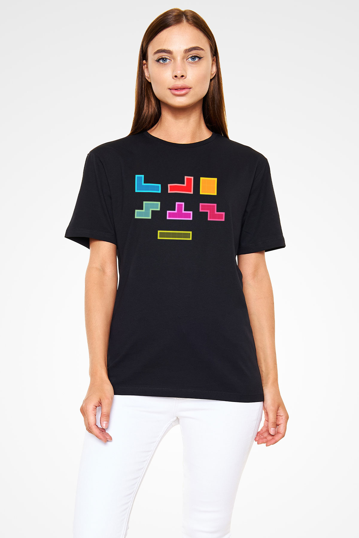 Tetris Siyah Unisex Tişört
