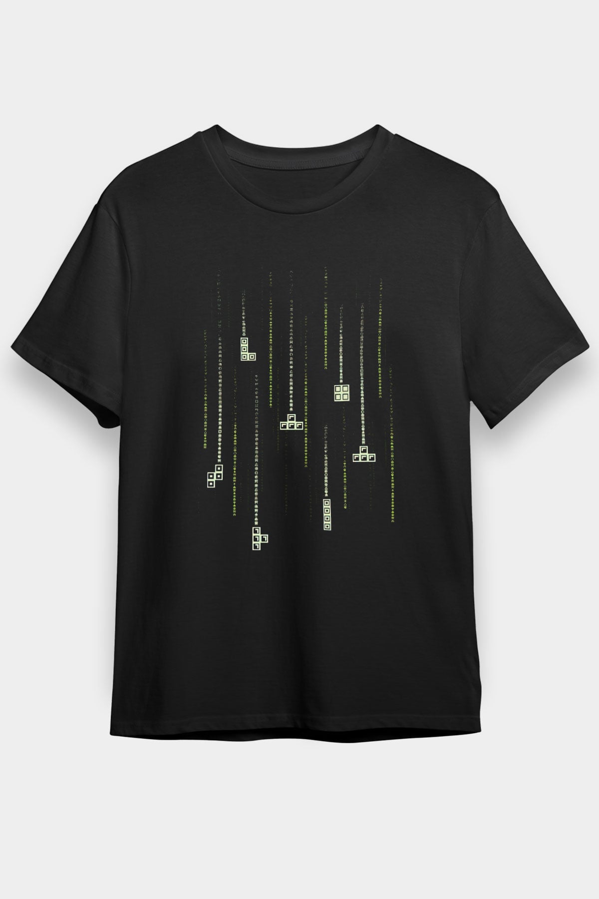 Tetris Siyah Unisex Tişört