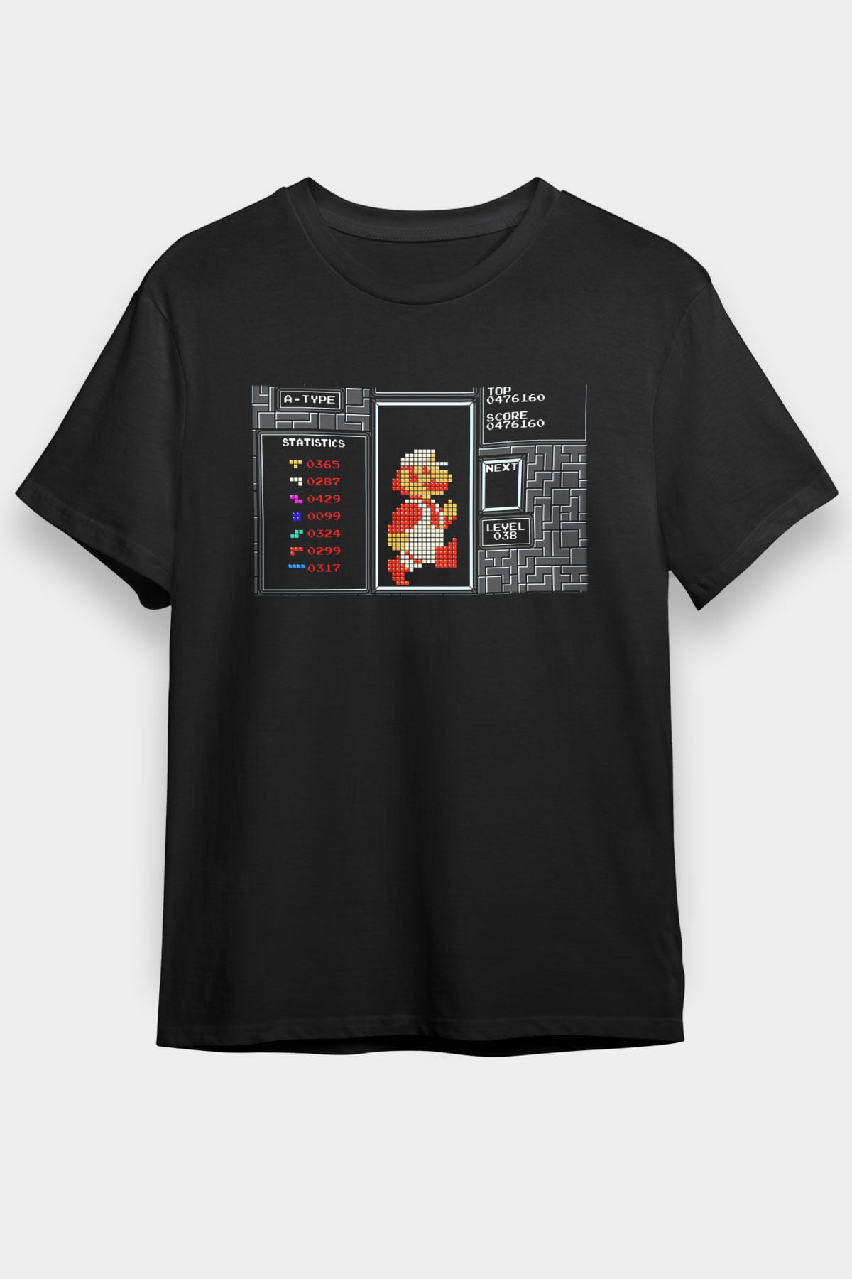 Tetris Siyah Unisex Tişört